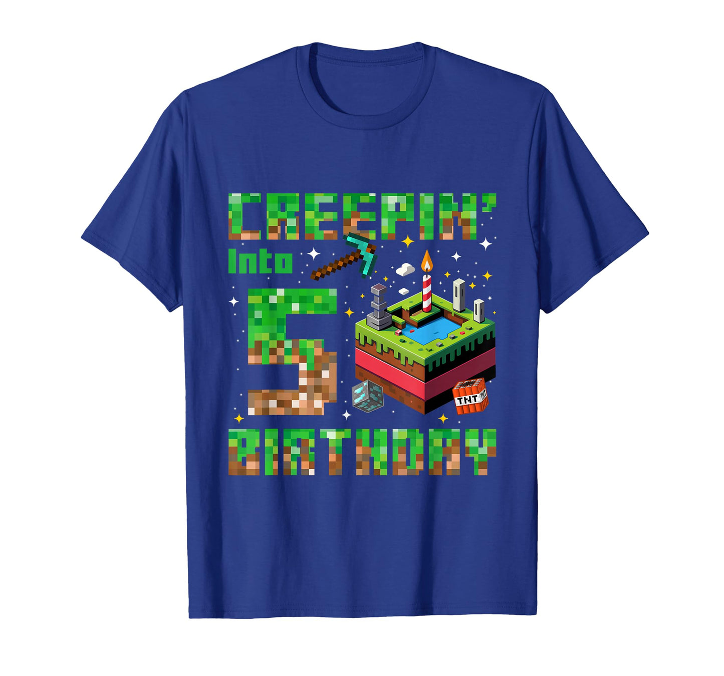 It's My 5th Birthday Gamer Creepin Into 5 Pixel Adventure T-Shirt