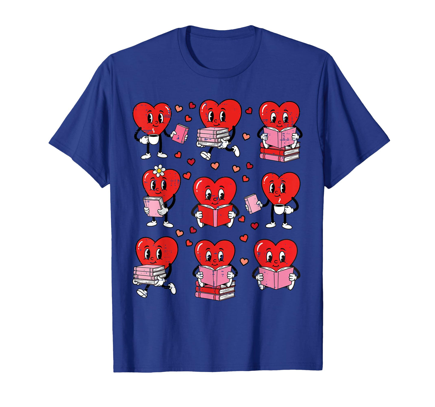 Valentines Day Librarian Heart Reading Book Women Men Kids T-Shirt