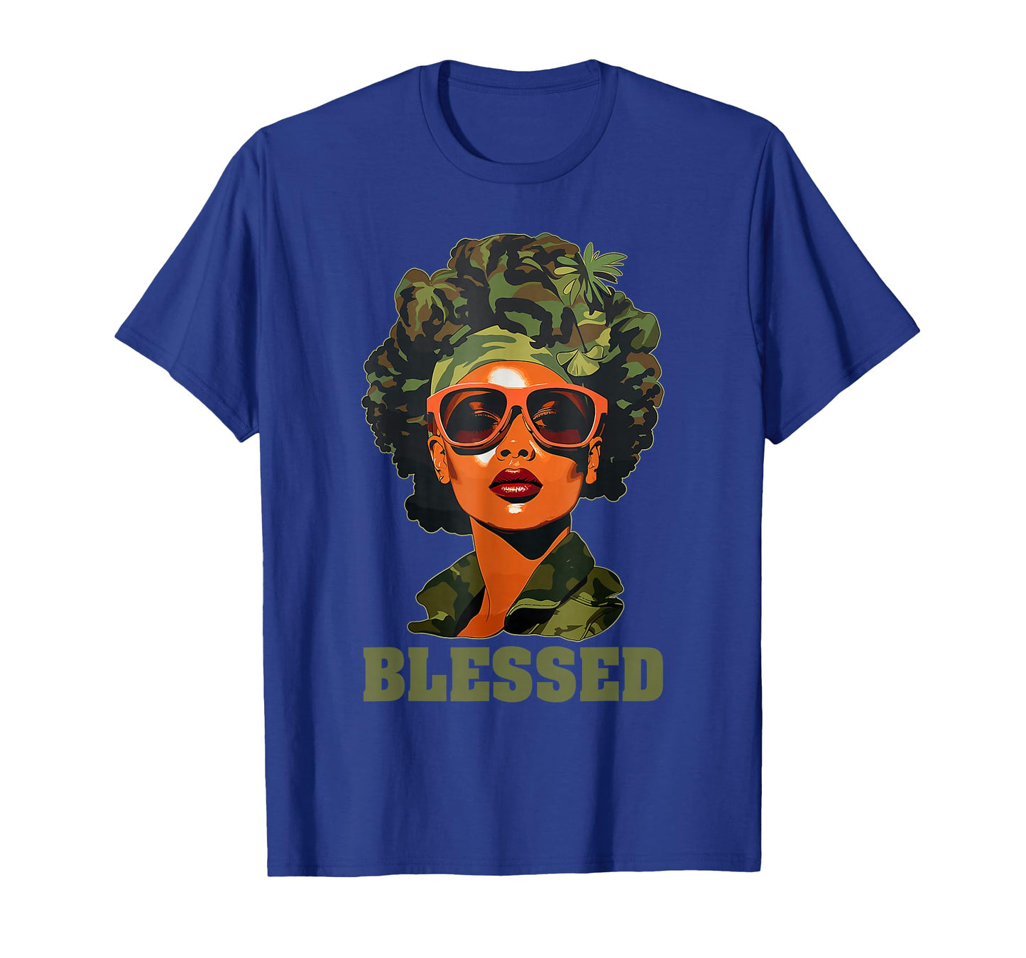 Blessed Black Woman Afro African American Christian Saying T-Shirt