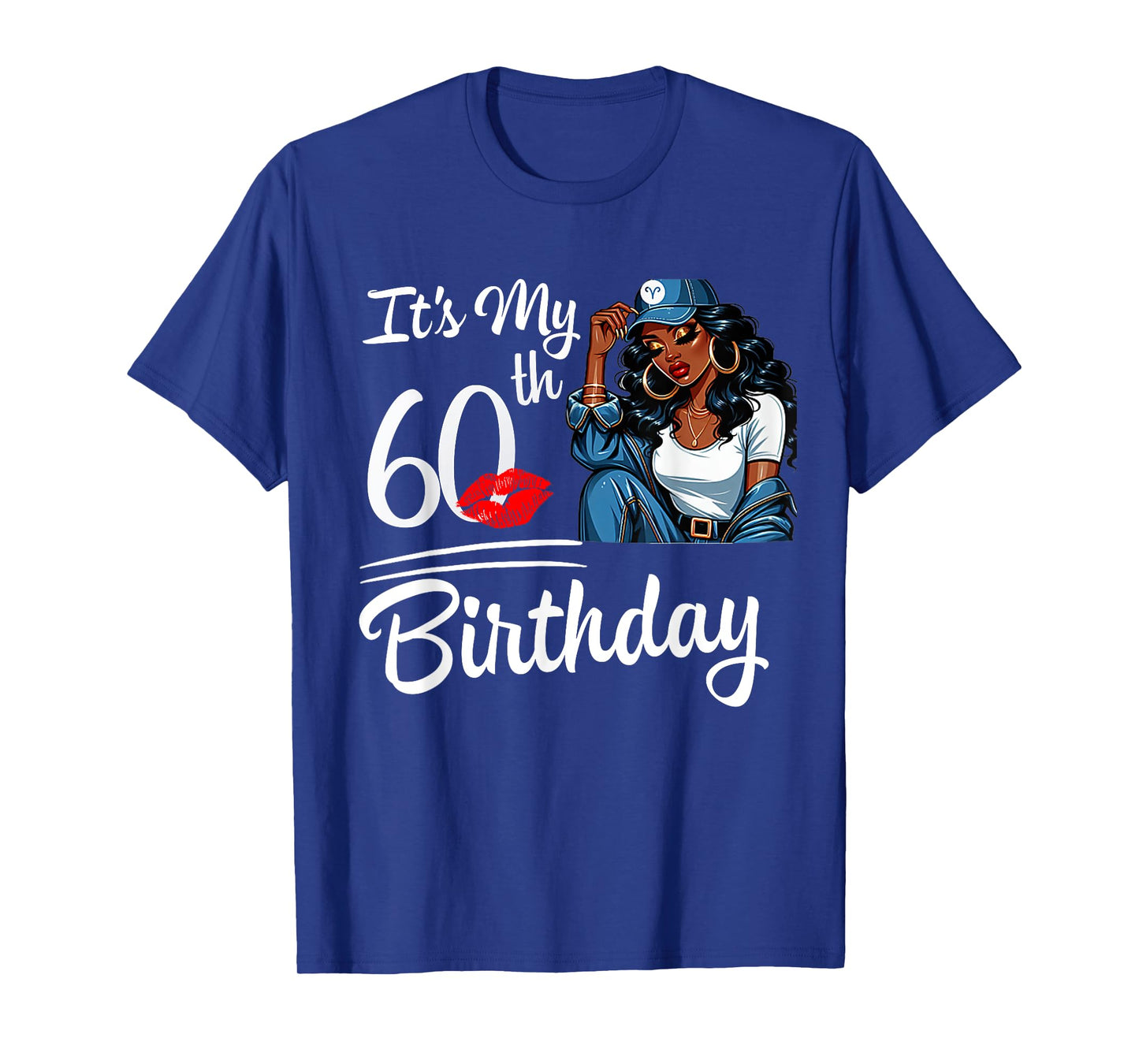 It's My 60th Birthday 60 Years Old Black Melanin Women Girl T-Shirt