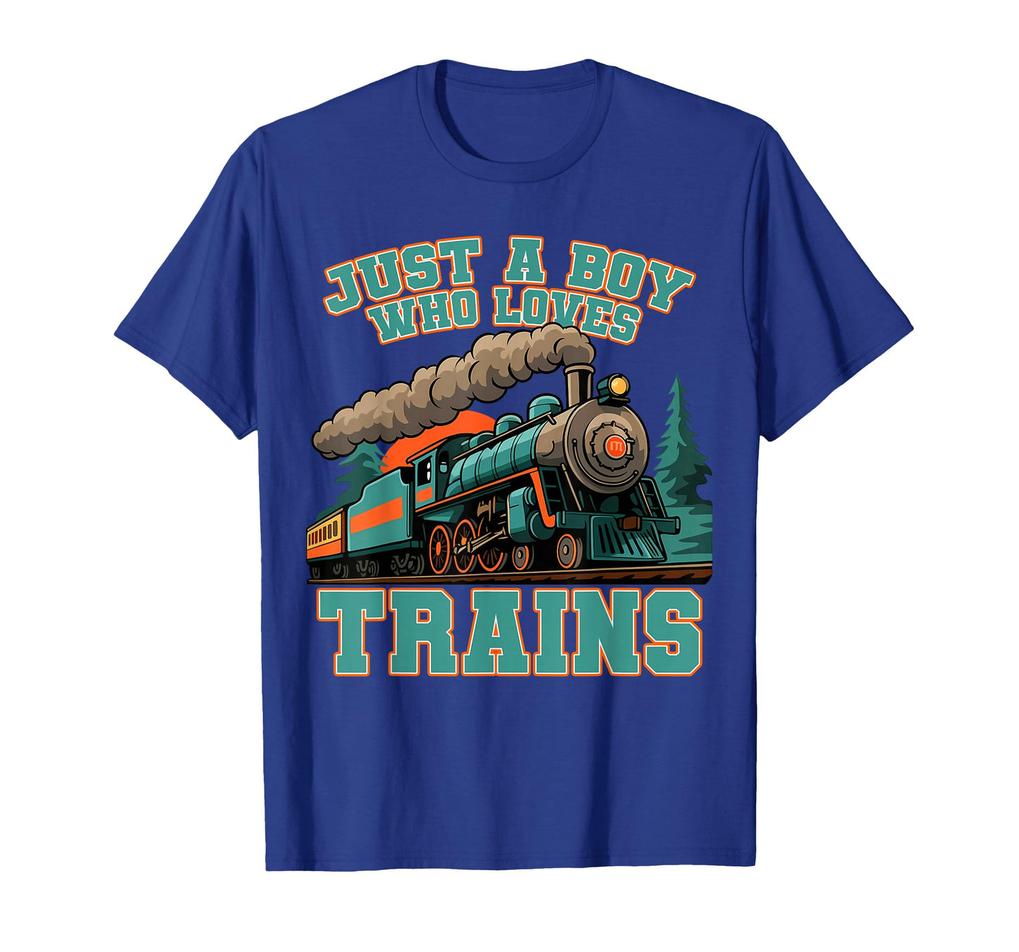 Just A Boy Who Loves Trains Cute Train Lovers T-Shirt