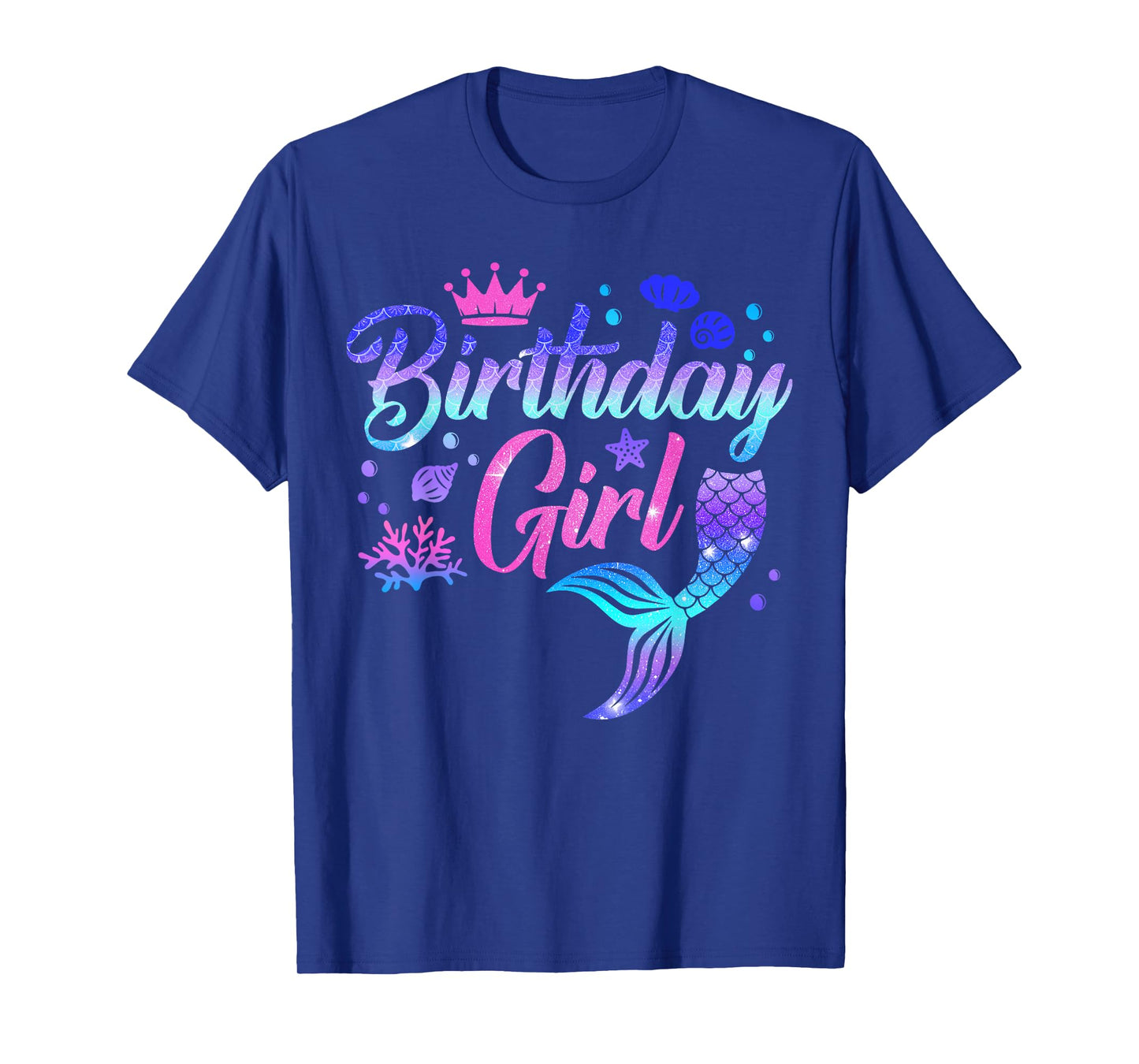 Birthday Girl Shirt Birthday Mermaid Bday Party Family T-Shirt