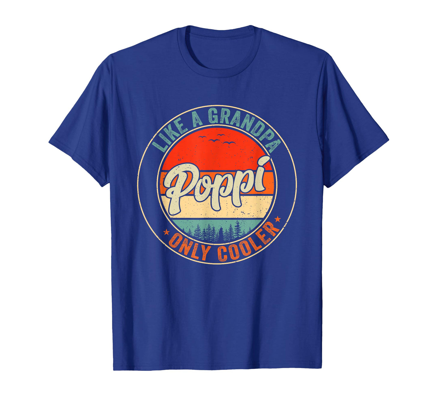 Poppi Like A Grandpa Only Cooler Retro Father's Day Men T-Shirt