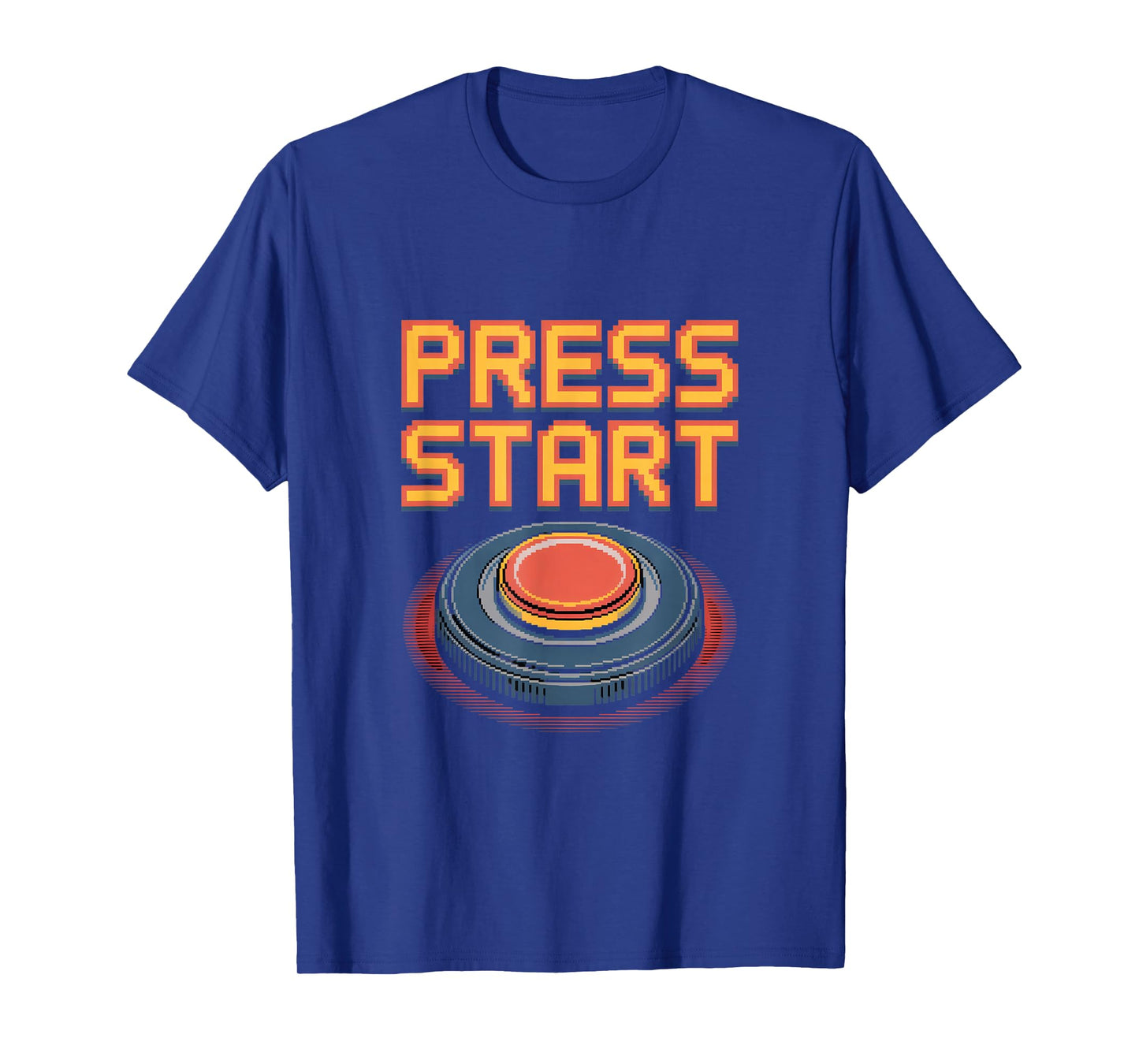Press Start Retro Gaming Arcade Pixel Video Game Button T-Shirt