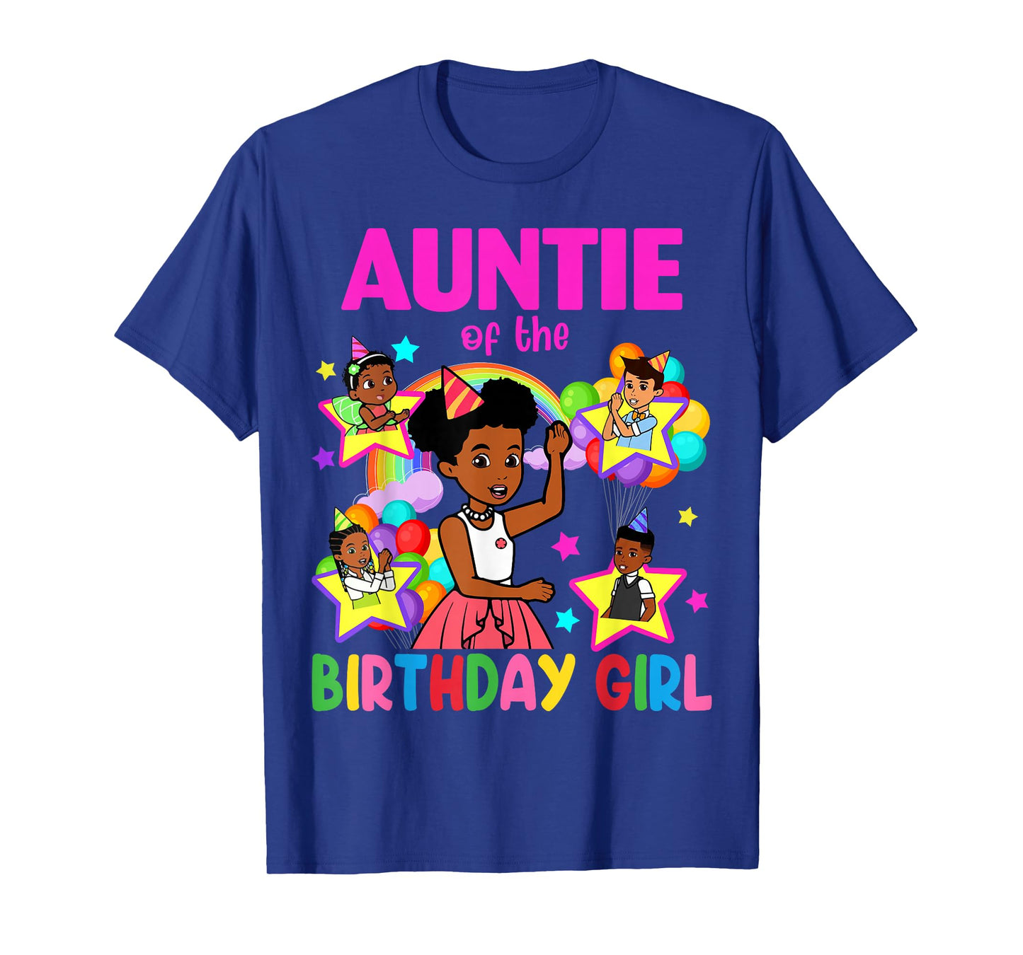 Auntie Of Birthday Girl Gracie Birthday Dolls Girl Party T-Shirt