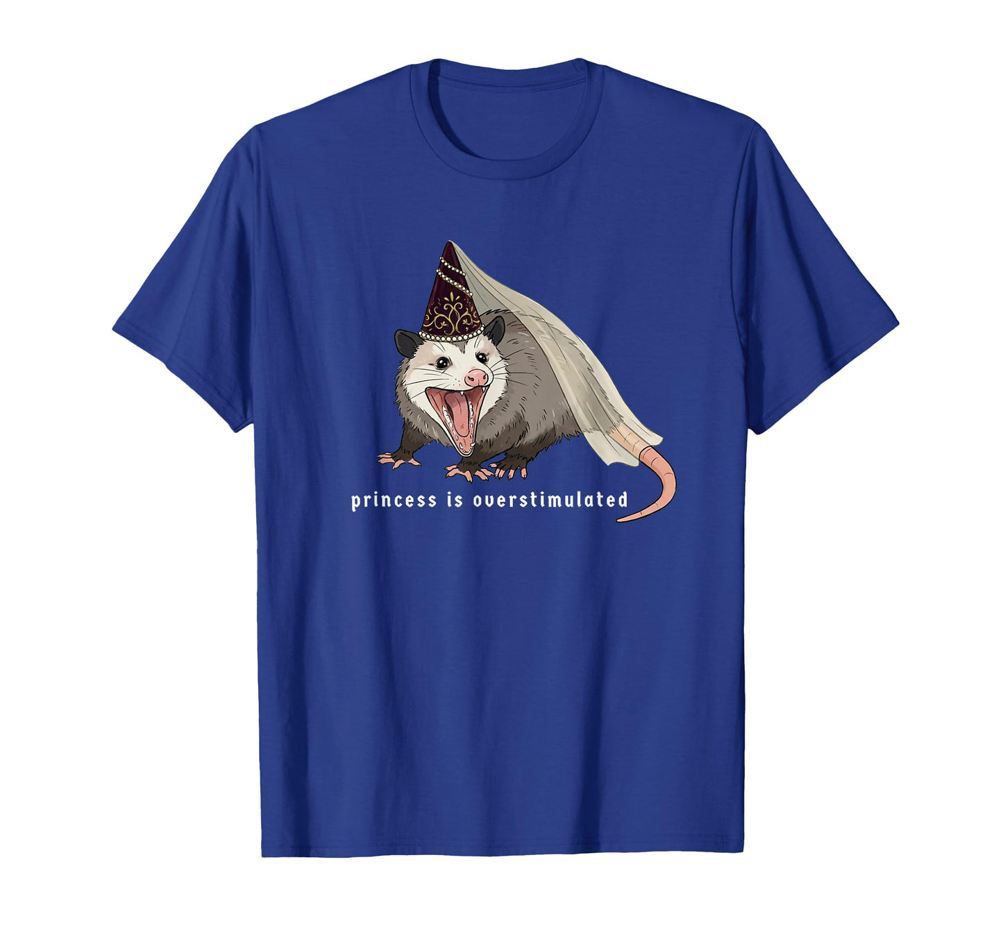 Funny Medieval Opossum Women Meme Princess is Overstimulated T-Shirt