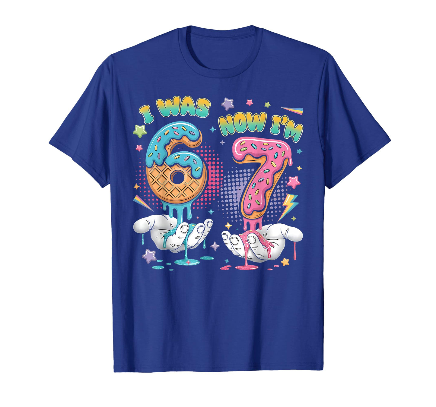 7 Year Old Birthday Funny I was 6 Now I'm 7 Boy Girl Kid T-Shirt