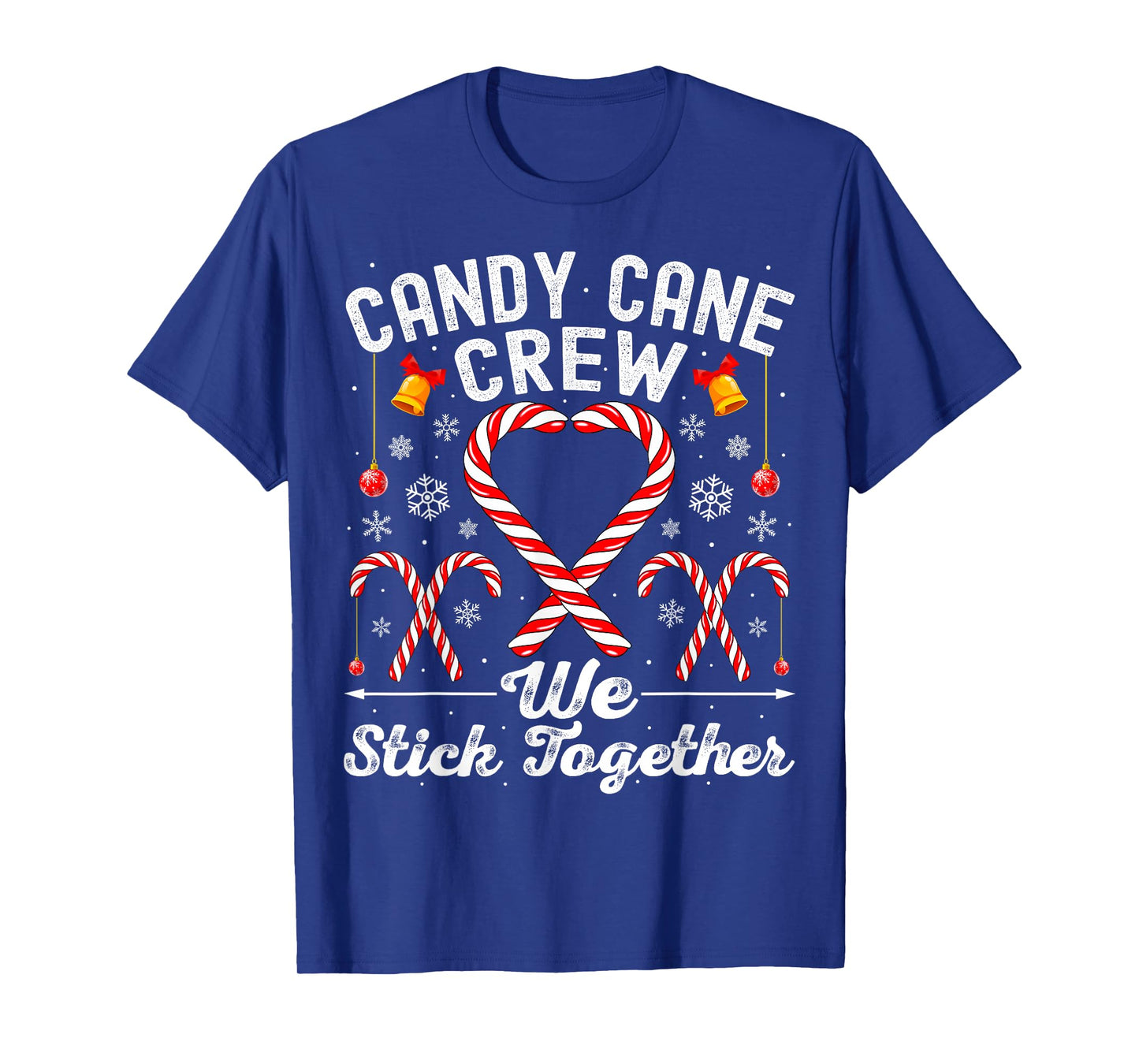 Candy Cane Crew We Stick Together Family Matching Christmas T-Shirt
