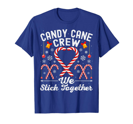 Candy Cane Crew We Stick Together Family Matching Christmas T-Shirt