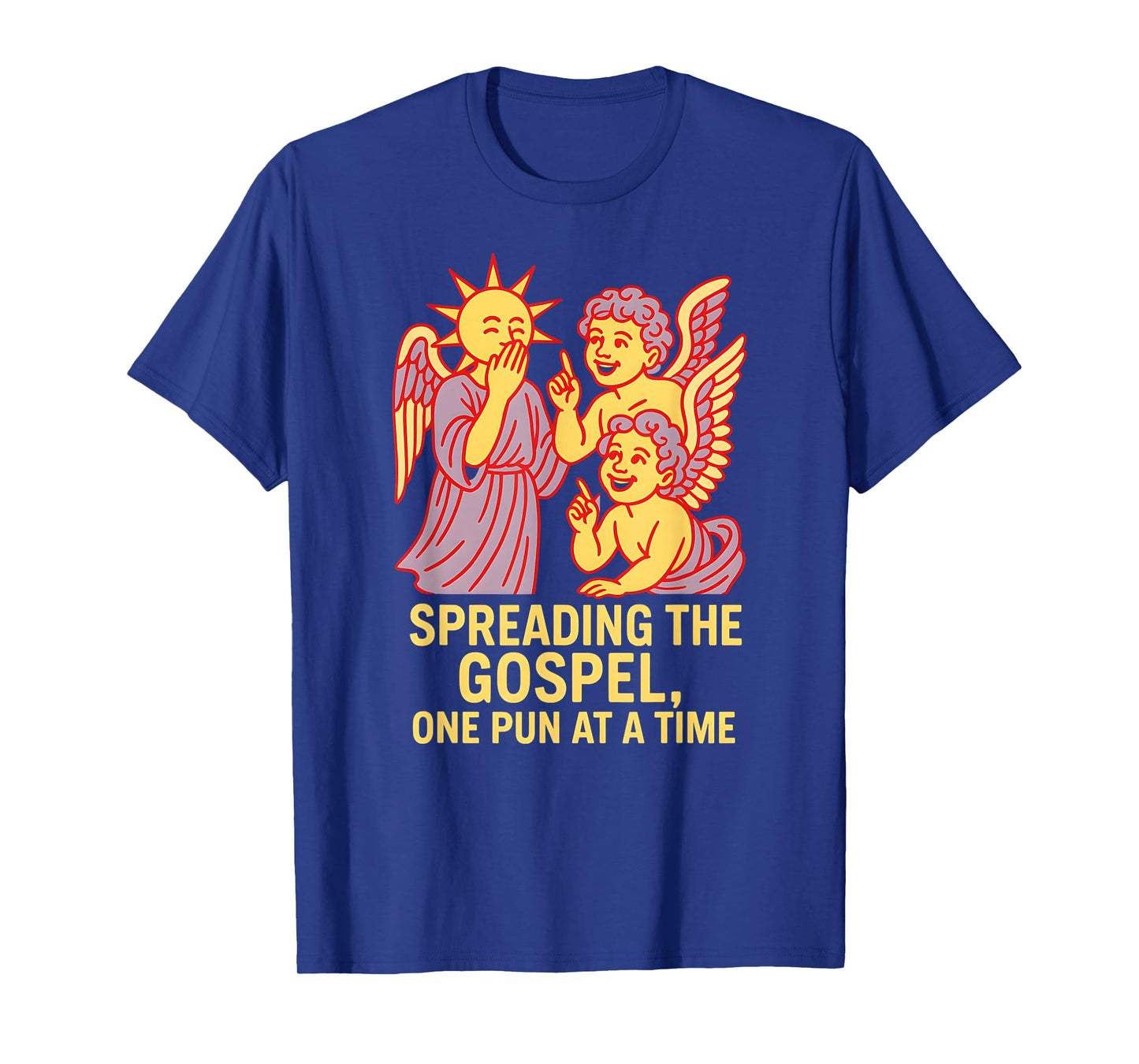 Holy Puns Spreading Gospel Fun Mens Christian Faith T-Shirt