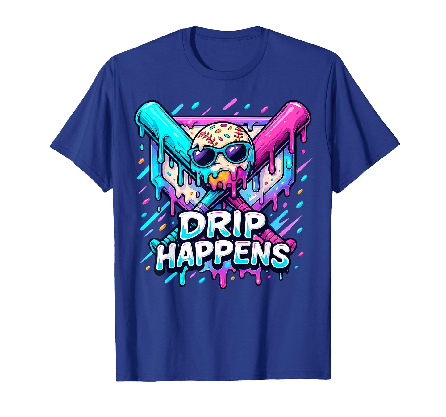 Drip Happens Game Day Baseball Drip for Men Boys Kids Youth T-Shirt