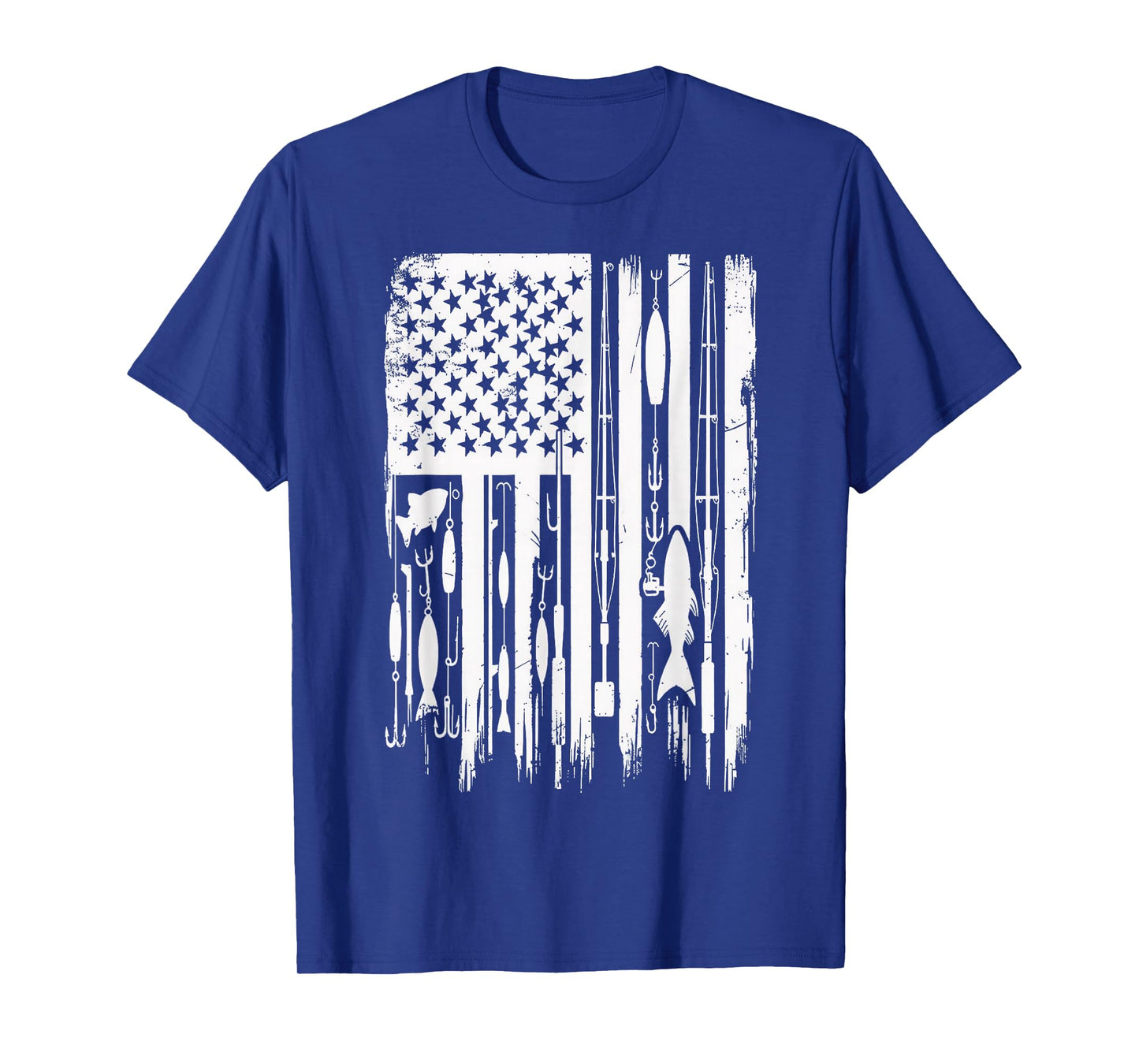Outdoor Fishing American Flag Fisherman Fish Lover T-Shirt