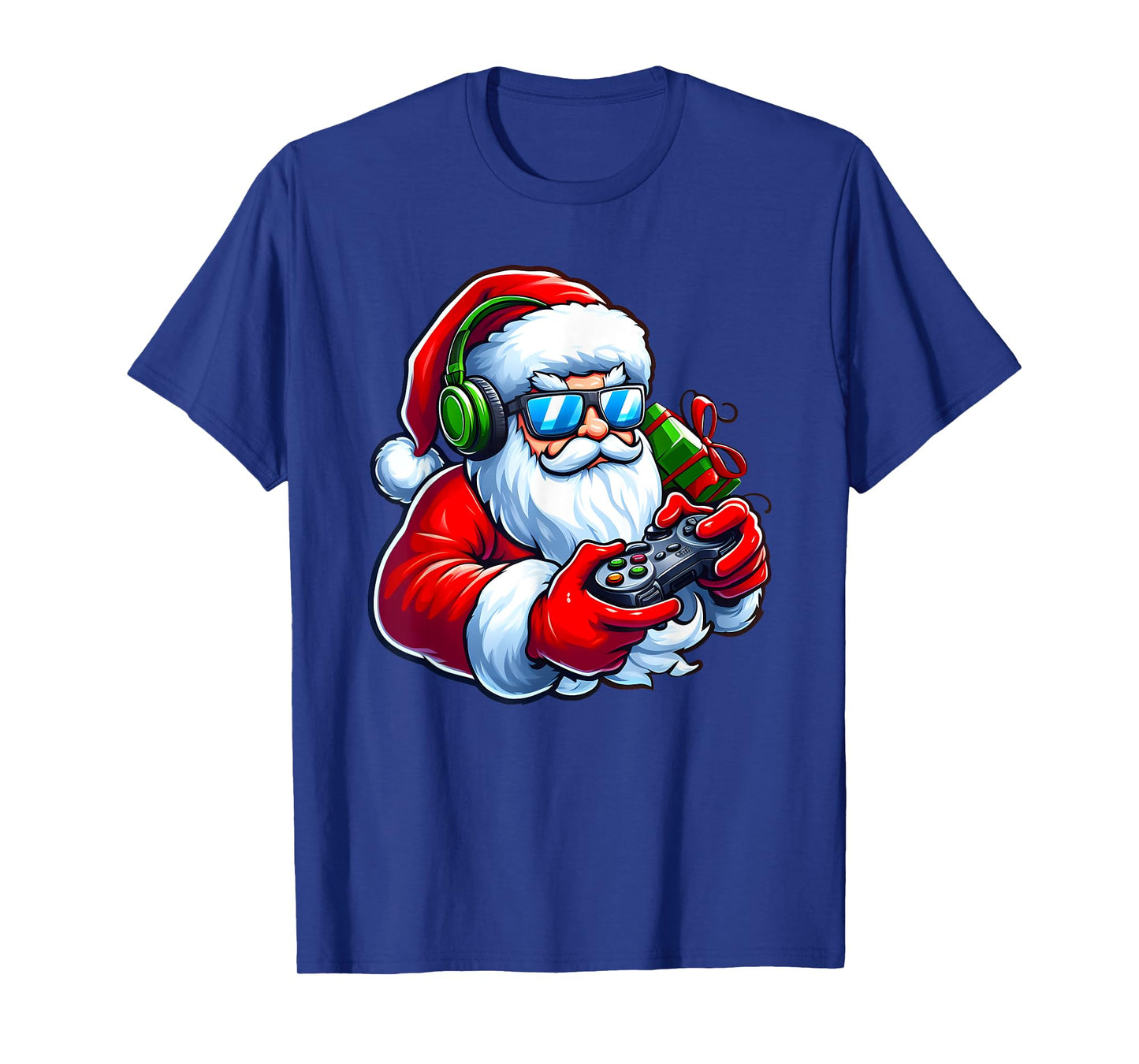 Cool Santa Gamer Controller Gaming Video Game Christmas T-Shirt