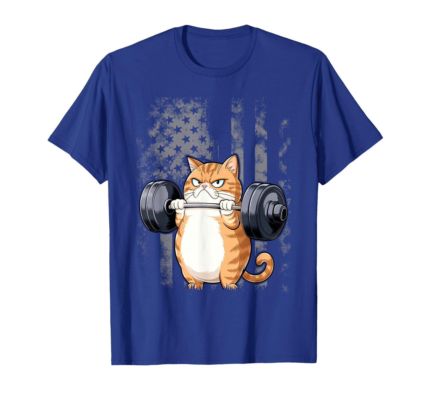 Cat Weightlifting Funny Cat Workout and Fitness T-Shirt
