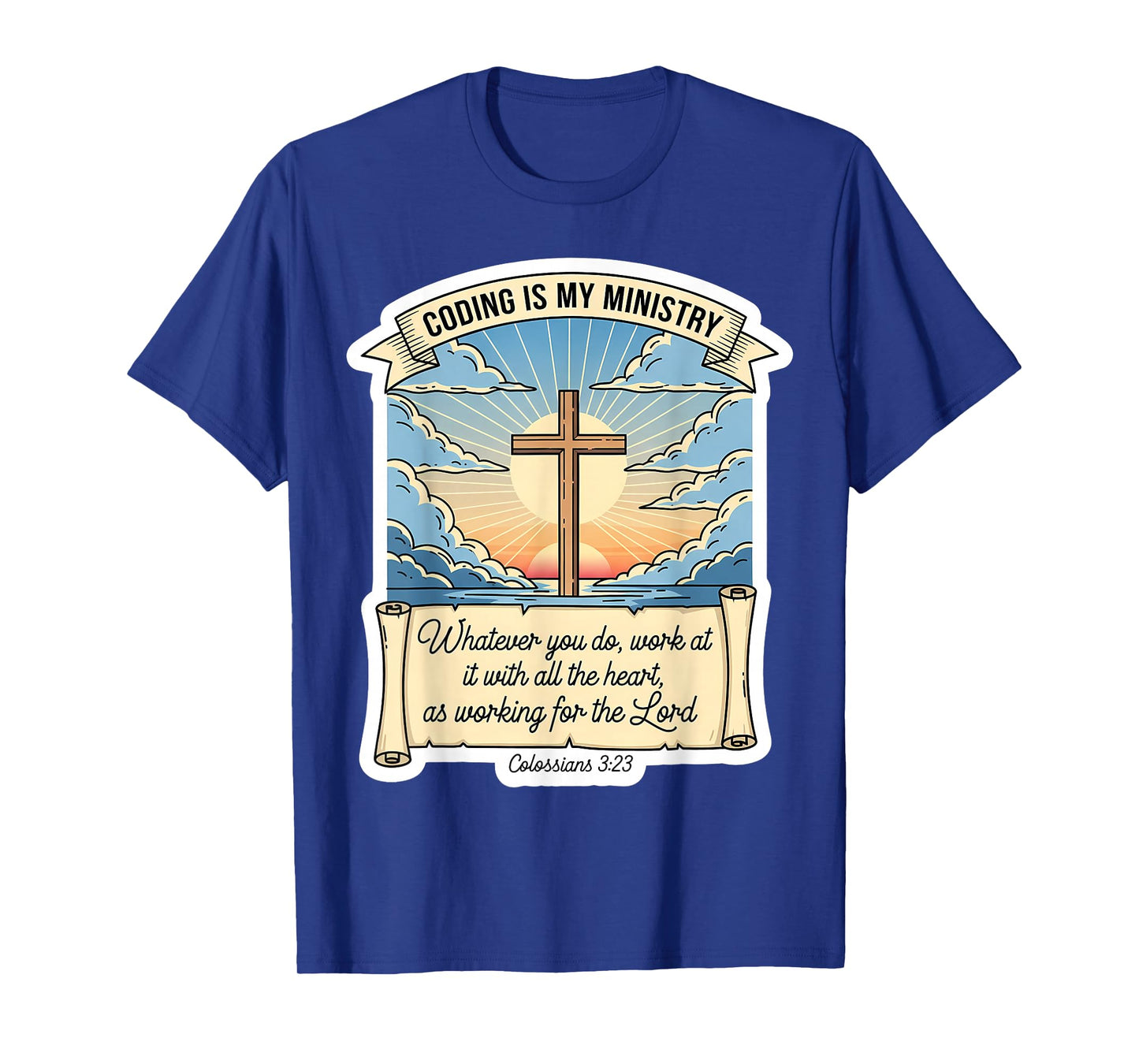 Christian Coder Coding is My Ministry Programmer Programming T-Shirt