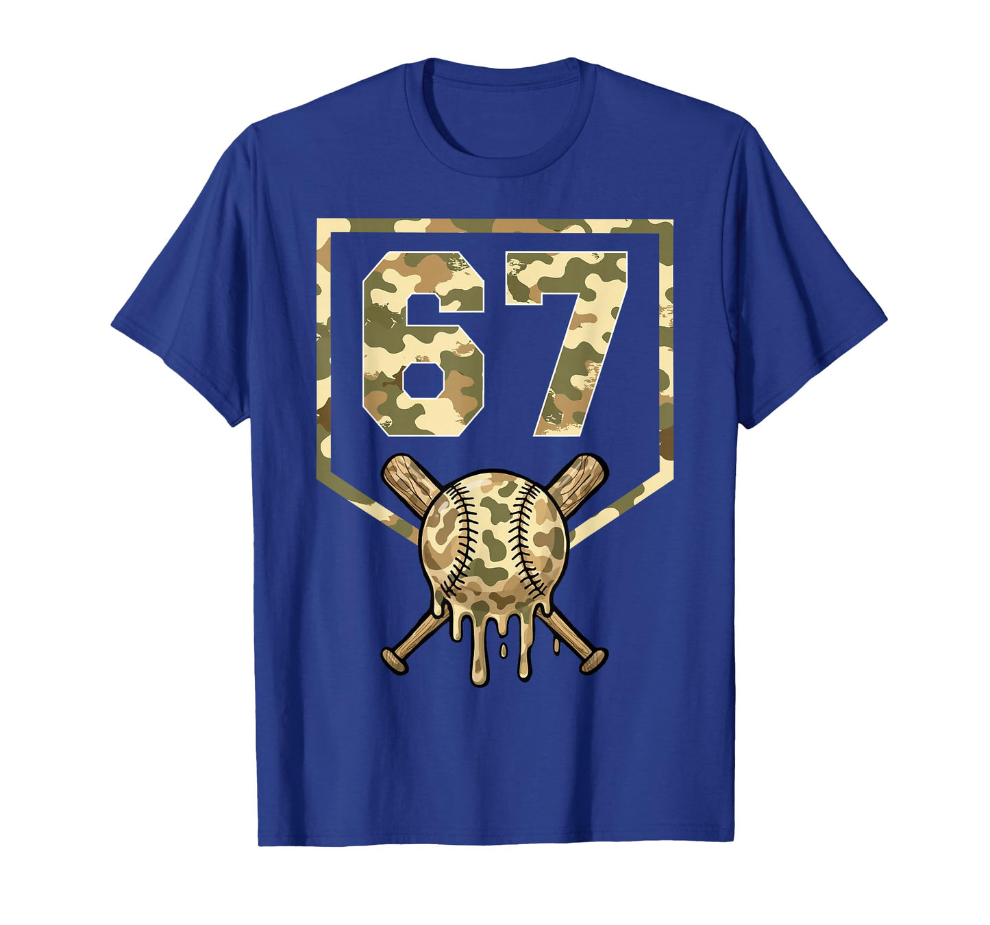 Baseball 67 Drip Boys Ice Cream Dripping Six Seven Camo Kids T-Shirt