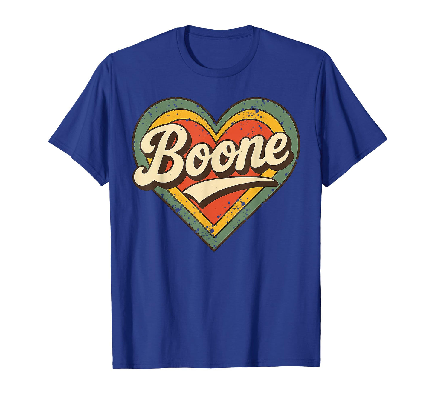 Boone Retro Vintage Heart Love Typography Design T-Shirt