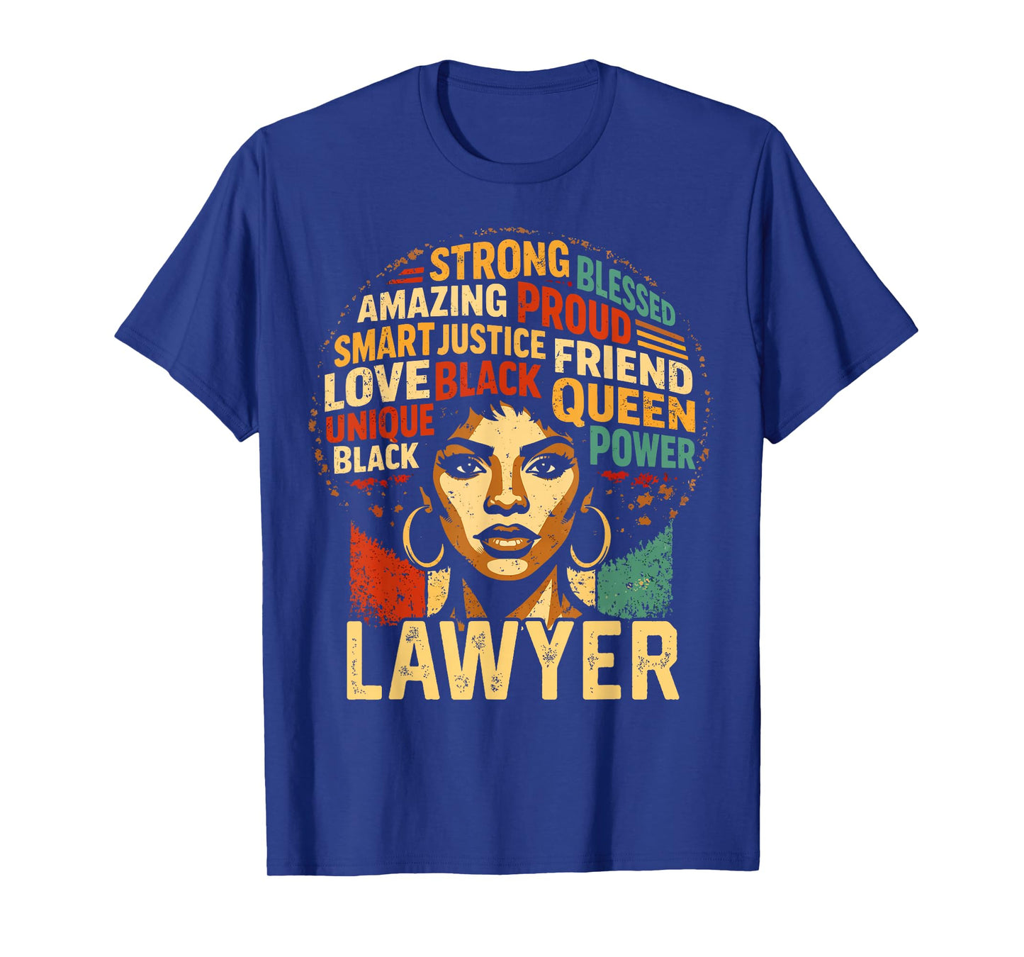 Lawyer Black History Month Powerful Black Pride Art Design T-Shirt