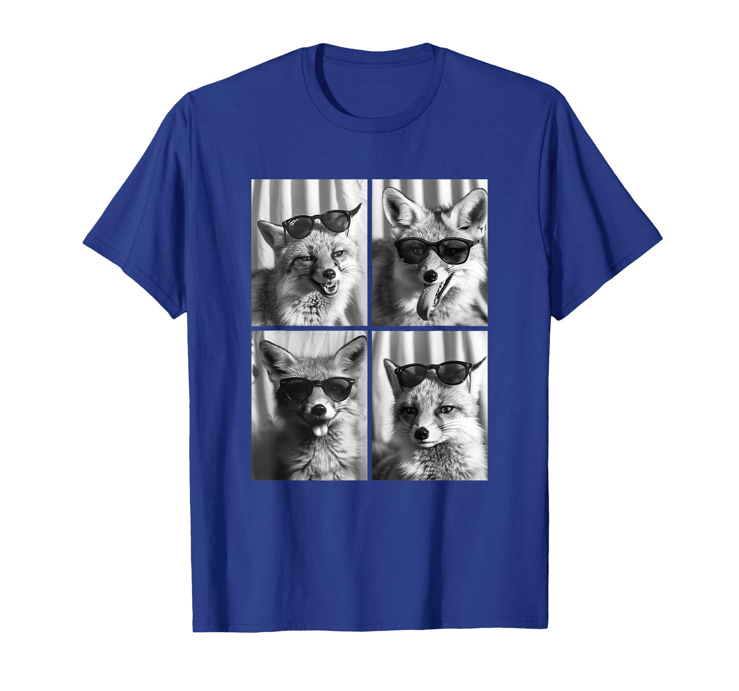 Cute Foxes with Sunglasses Cool Fox Animal Photo Booth T-Shirt