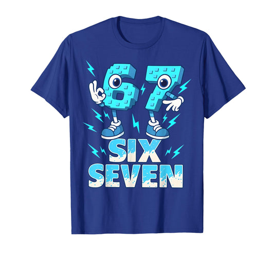 67 Six Seven 6-7 - Funny Italian Brainrot Kids Gaming Meme T-Shirt