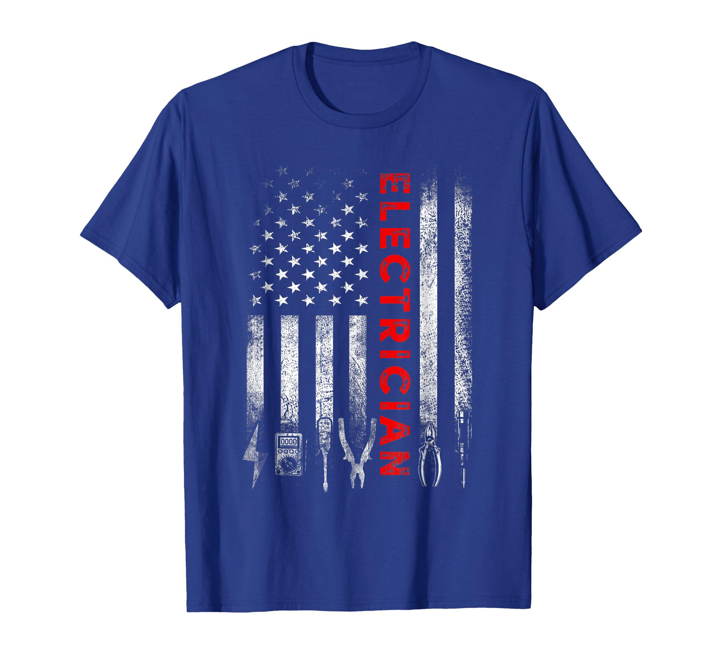 Patriotic Electrician American Flag Fathers Day T-Shirt
