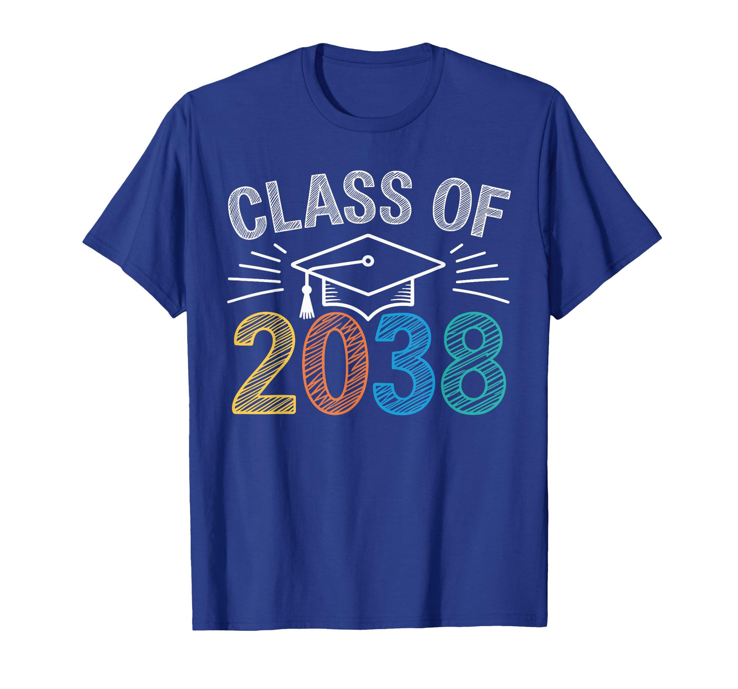 Class of 2038 Grow With Me Kindergarten First Day of School T-Shirt