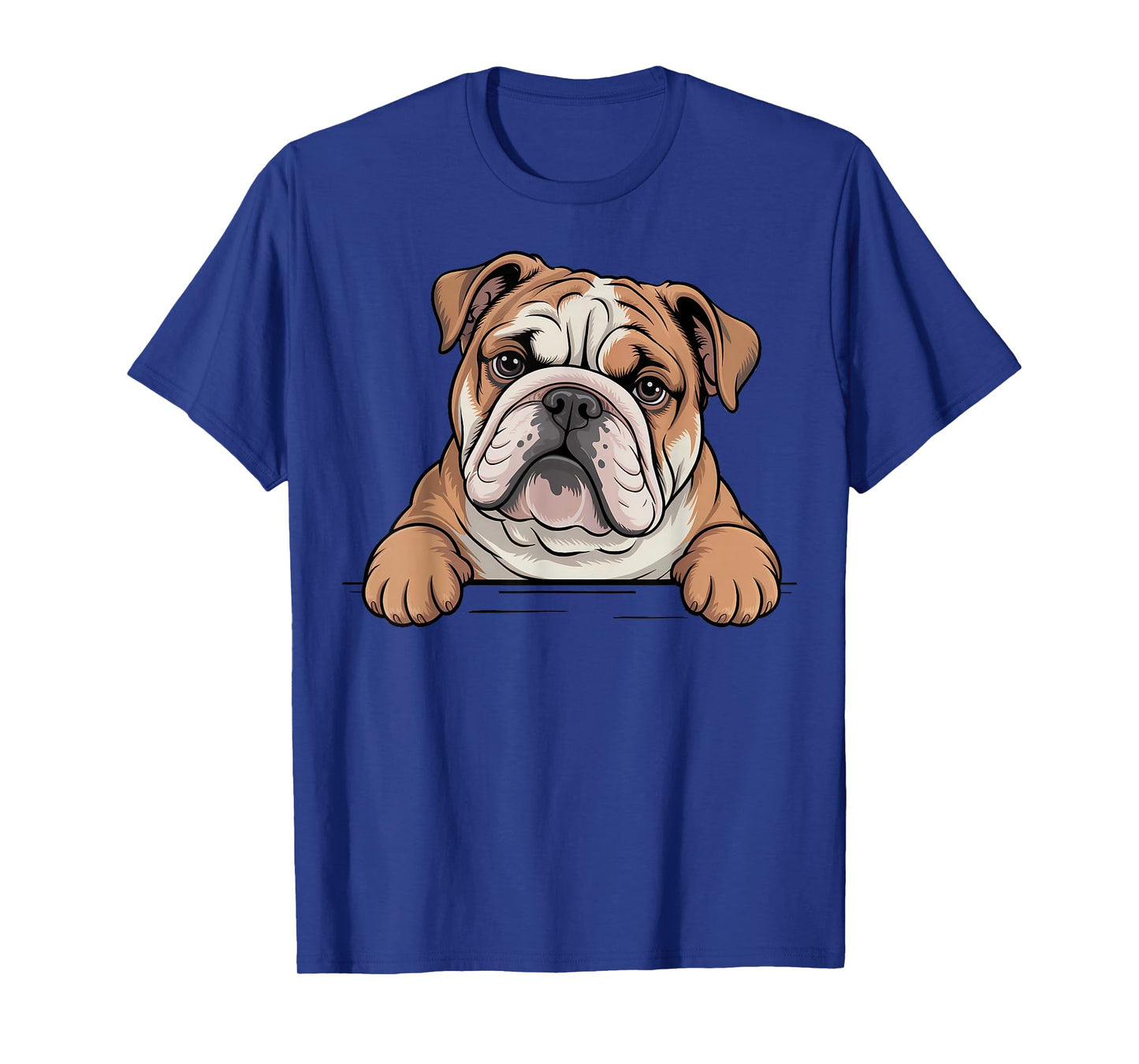 English Bulldog Funny Peeking Pocket Puppy Dog Lover T-Shirt