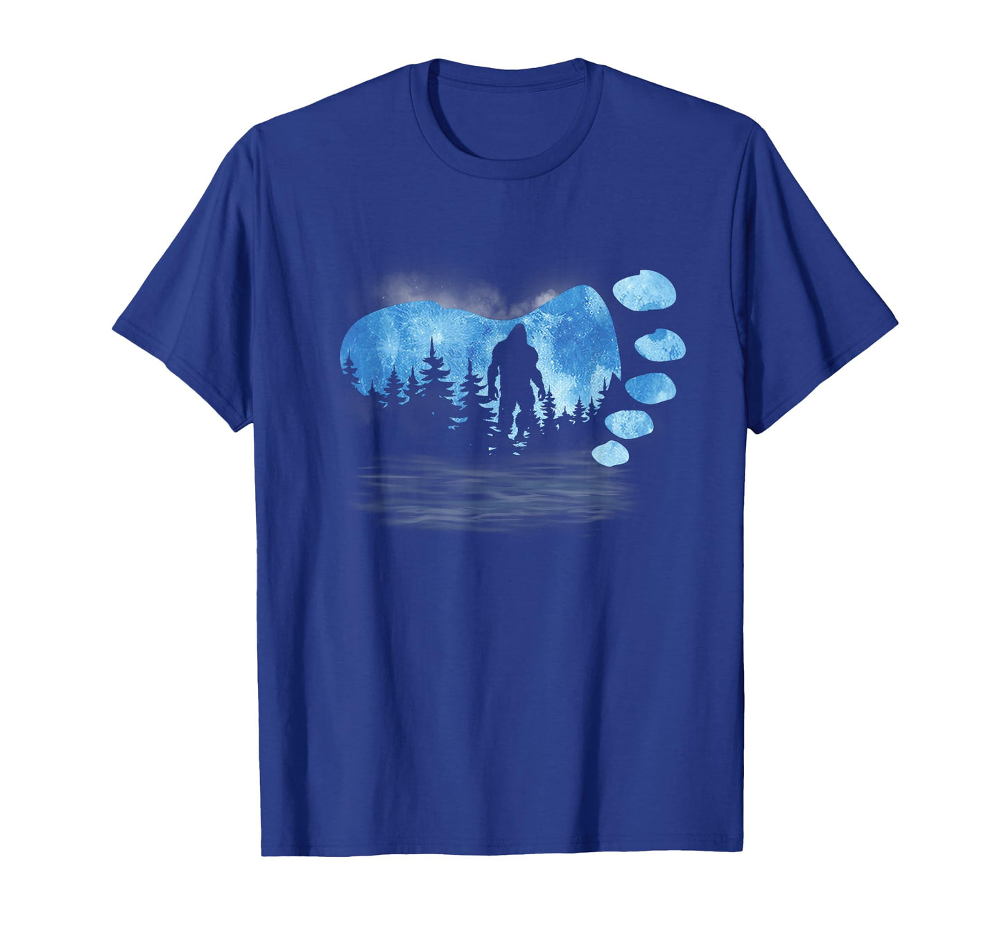 Bigfoot Sasquatch Full Moon In The Forest For Men Women Kids T-Shirt