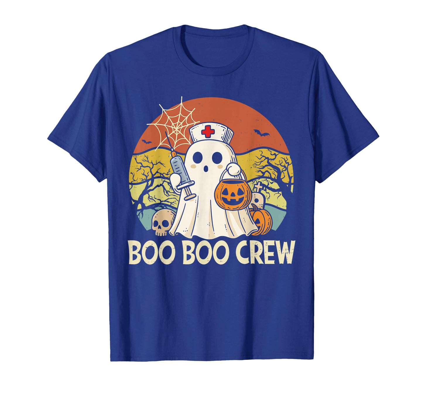Boo Boo Crew Nurse Shirt Funny Ghost Women Halloween Nurse T-Shirt