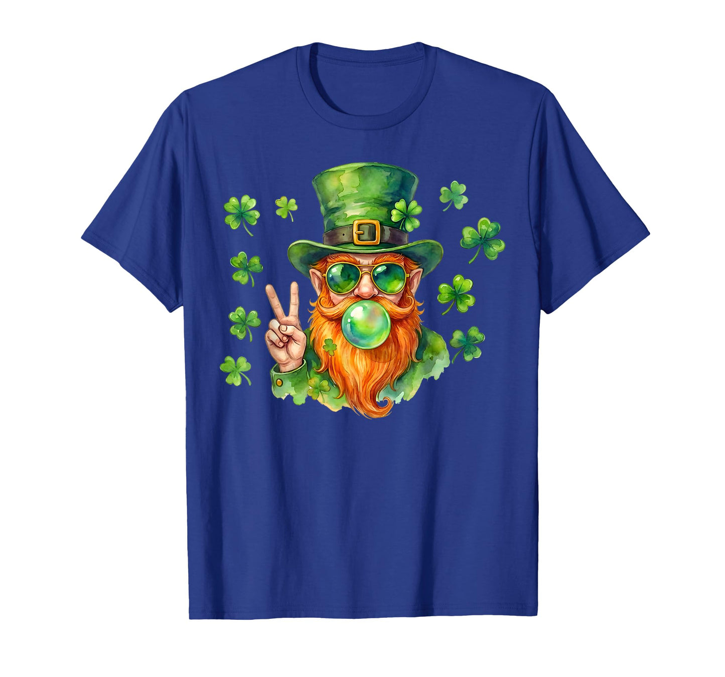 Leprechaun Blowing Bubble Gum St Patricks Day Men Women Kids T-Shirt