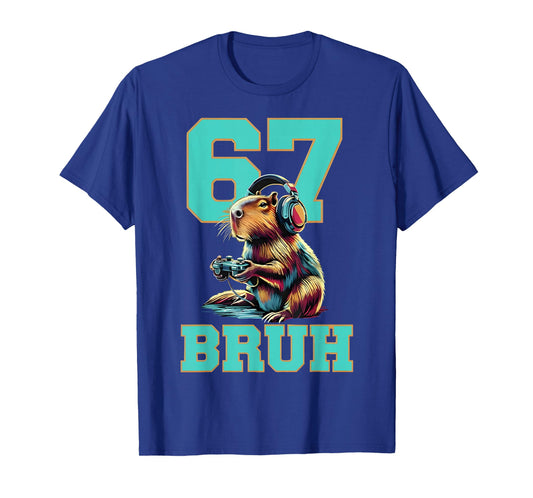 Funny Six Seven 67 Capybara Video Game Boys Gamer Gifts T-Shirt