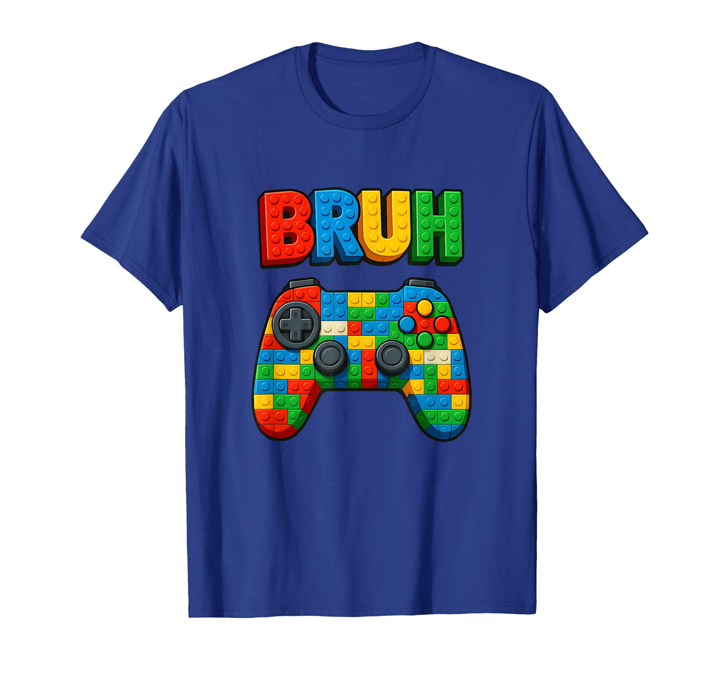 Play Building Blocks BRUH Saying Funny Gamer Boys Brick T-Shirt