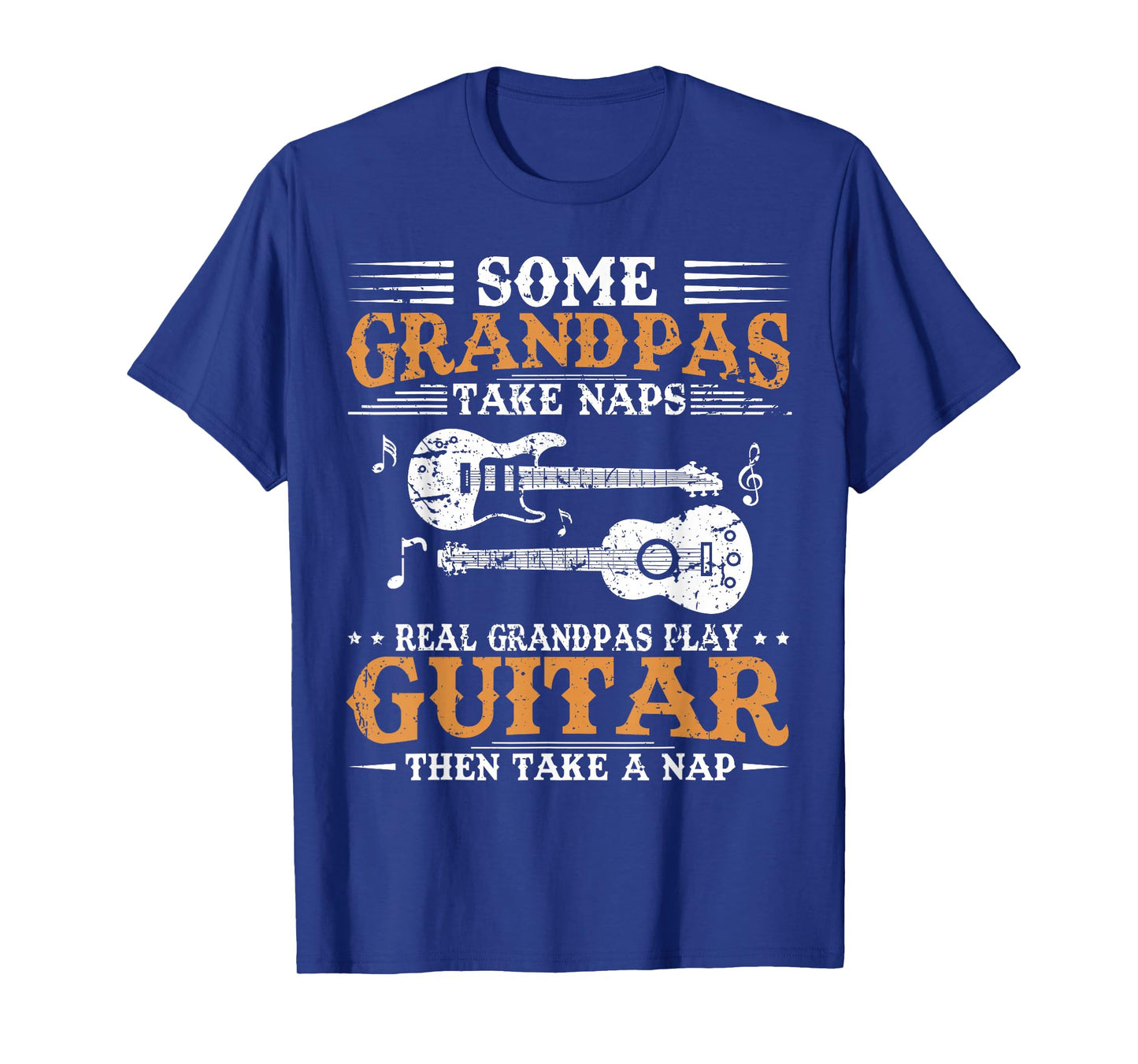 Real Grandpas Play Guitar Then Take Nap Funny Guitarist T-Shirt