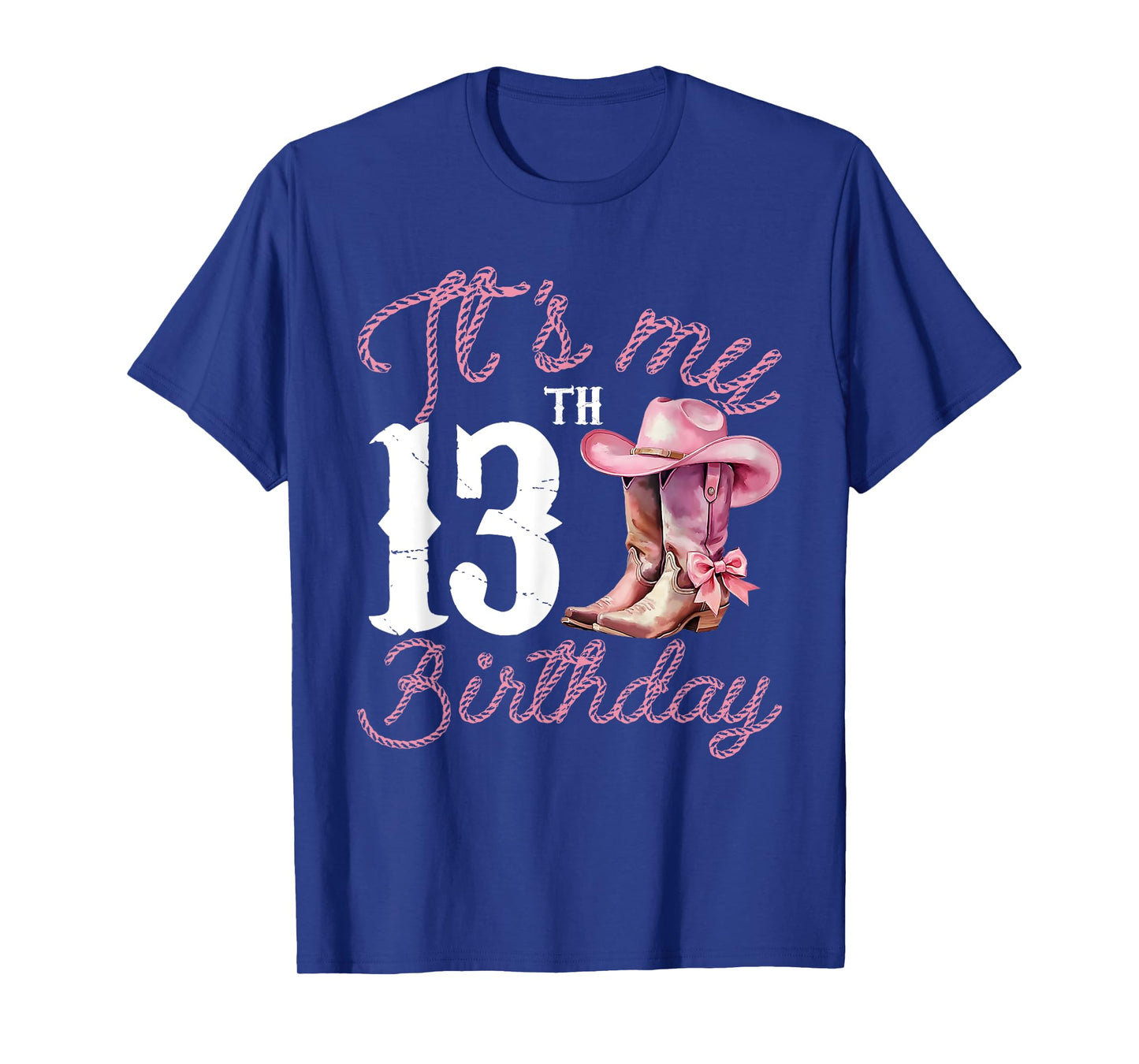 Cowgirl Boot Western Style 13th Birthday Gift For Teen Girls T-Shirt