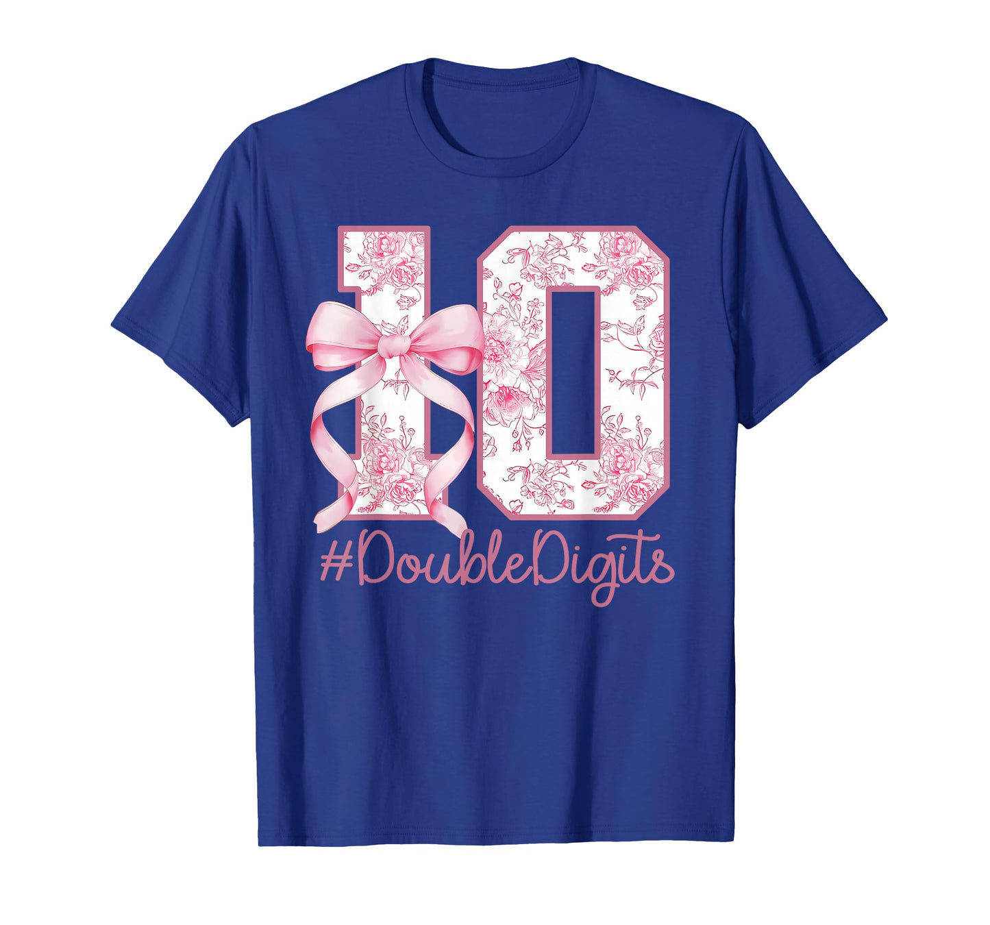 10th Birthday Girl Pink Coquette Bow 10 Year Old Aesthetic T-Shirt