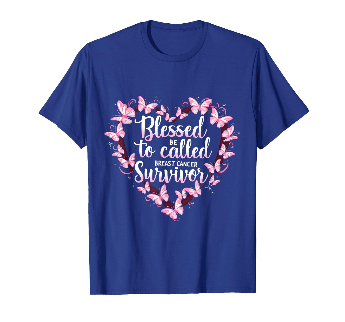 Blessed Breast Cancer Survivor Awareness Christian Women T-Shirt