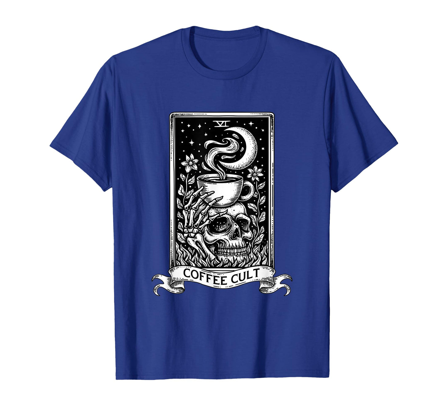The Coffee Tarot Cards Skeleton Coffee Lover Caffeine Addict T-Shirt