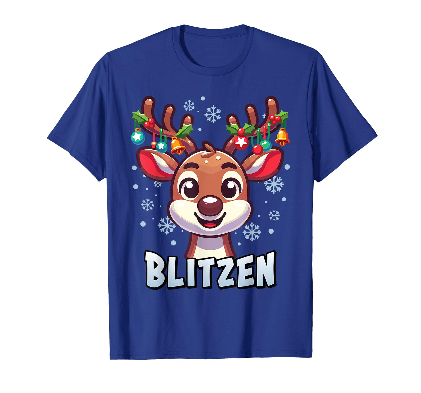 Santa’s Reindeer Blitzen Xmas Group Costume T-Shirt