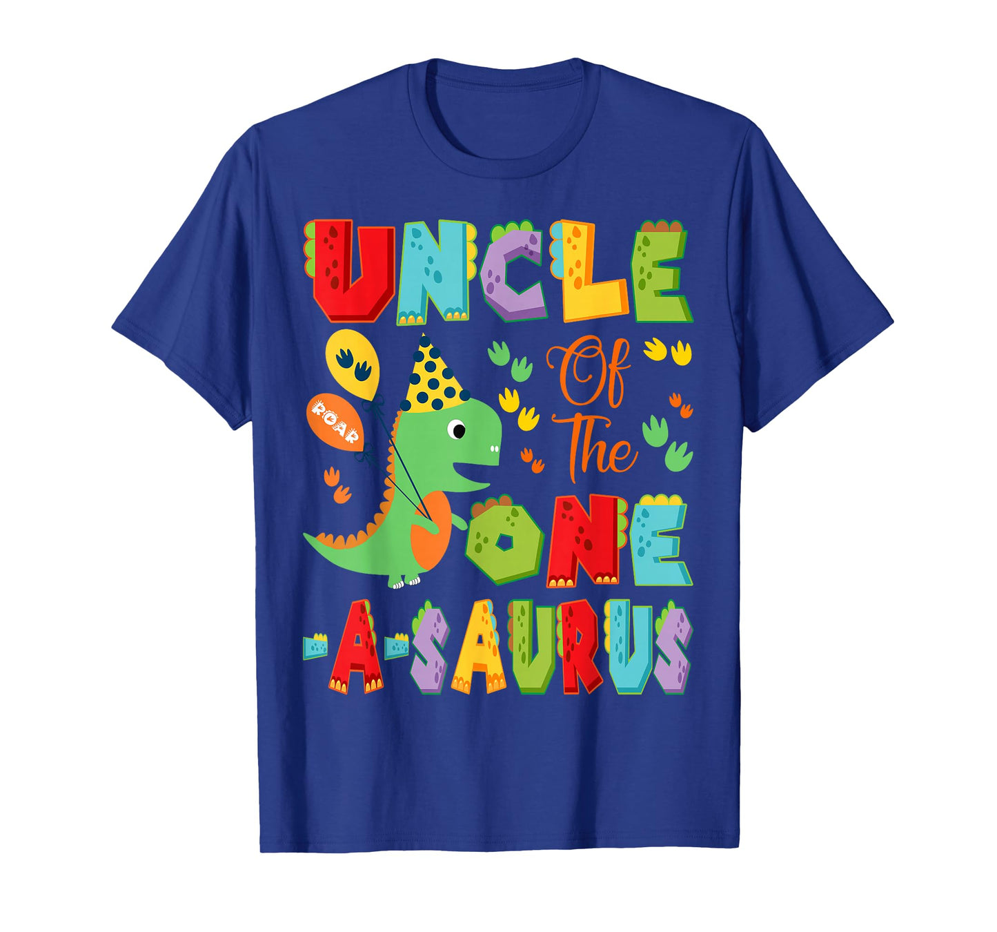 Uncle Of The One-A-Saurus 1St Birthday Boy Dinosaur T-Shirt