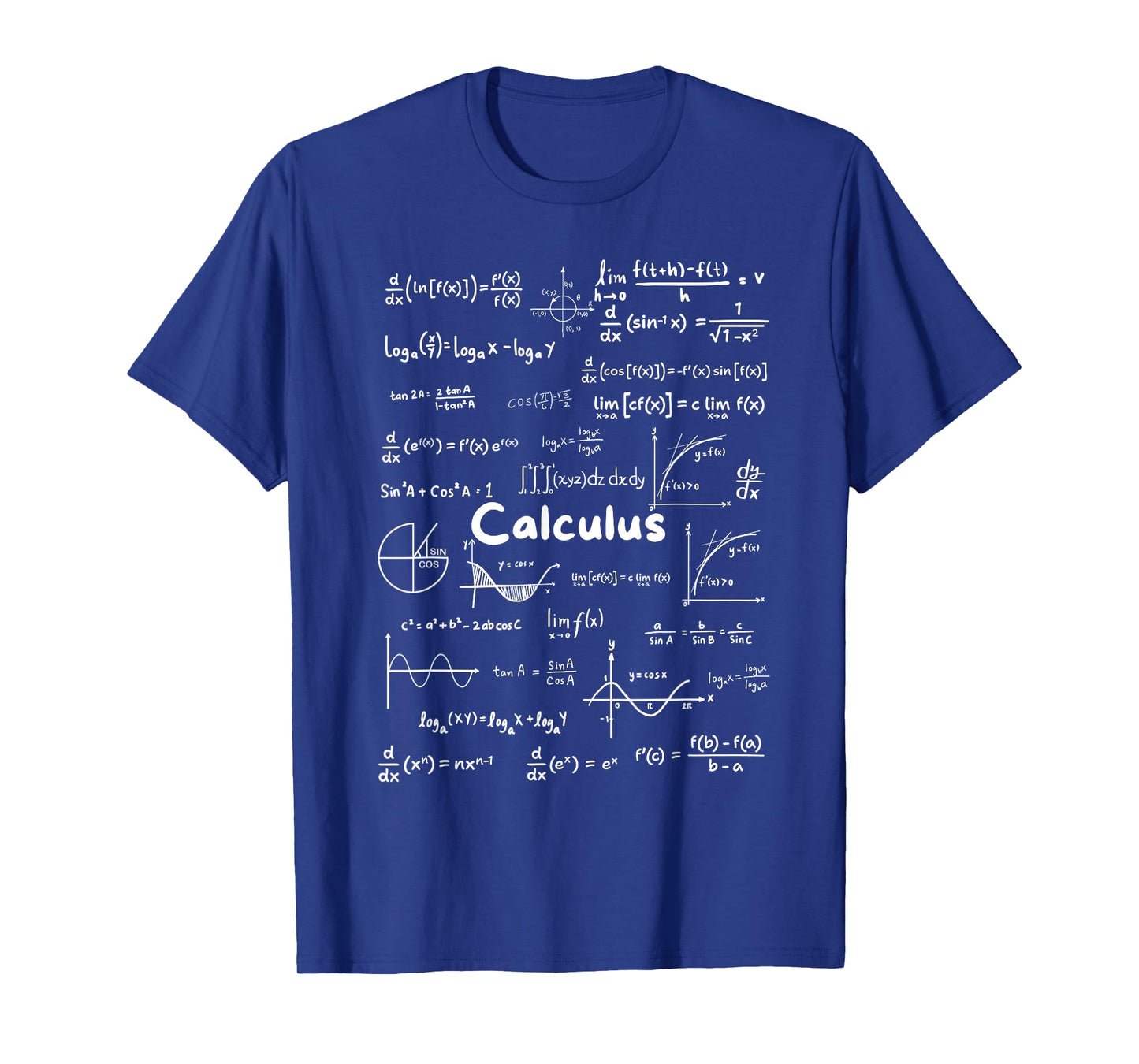 Mastering Essential Calculus Formulas Math Genius Teacher T-Shirt