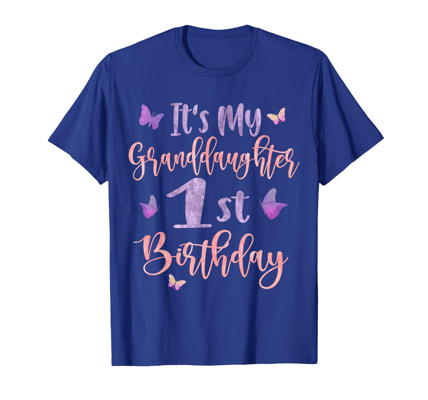 It's My Granddaughter's 1st Birthday Butterfly 1 Years Old T-Shirt