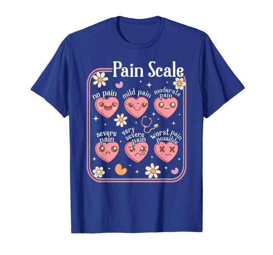 Pain Scale Heart Pain Assessment Trauma Nurse Valentine T-Shirt