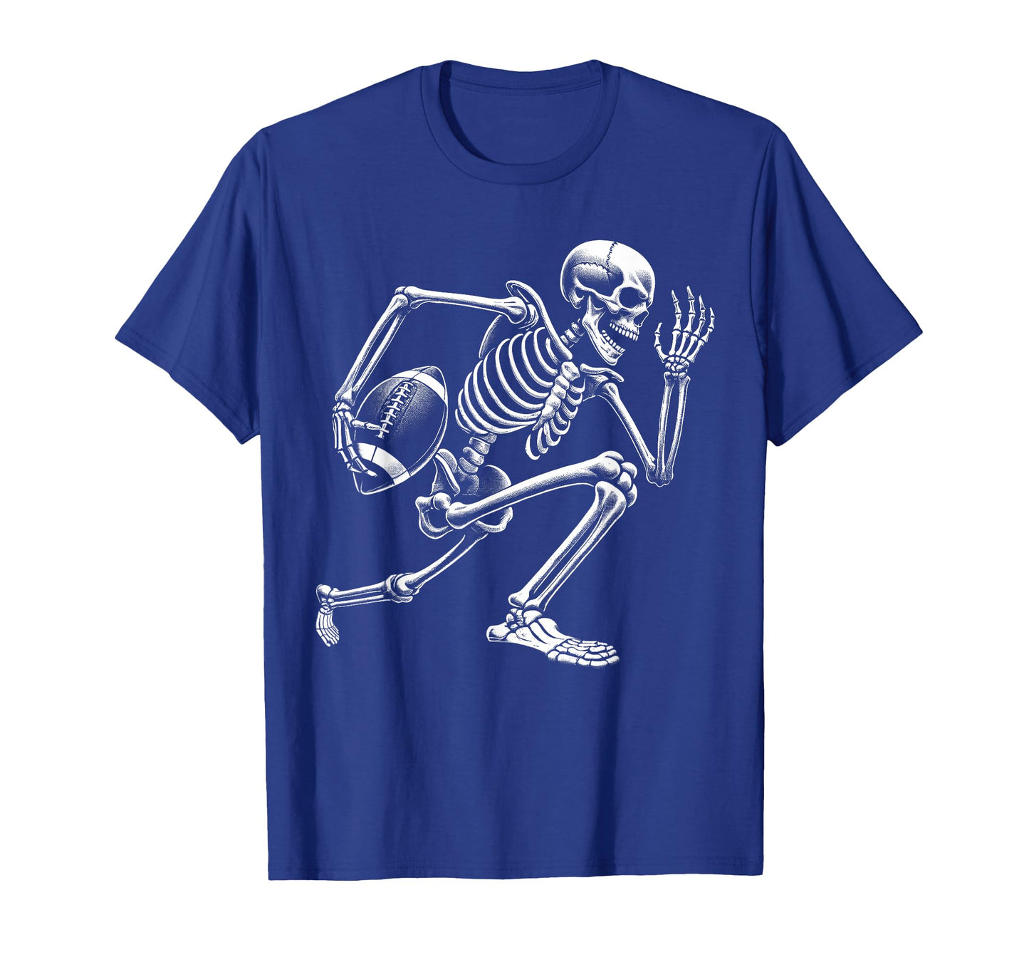 Football Skeleton Playing Football Halloween Skull Lover T-Shirt