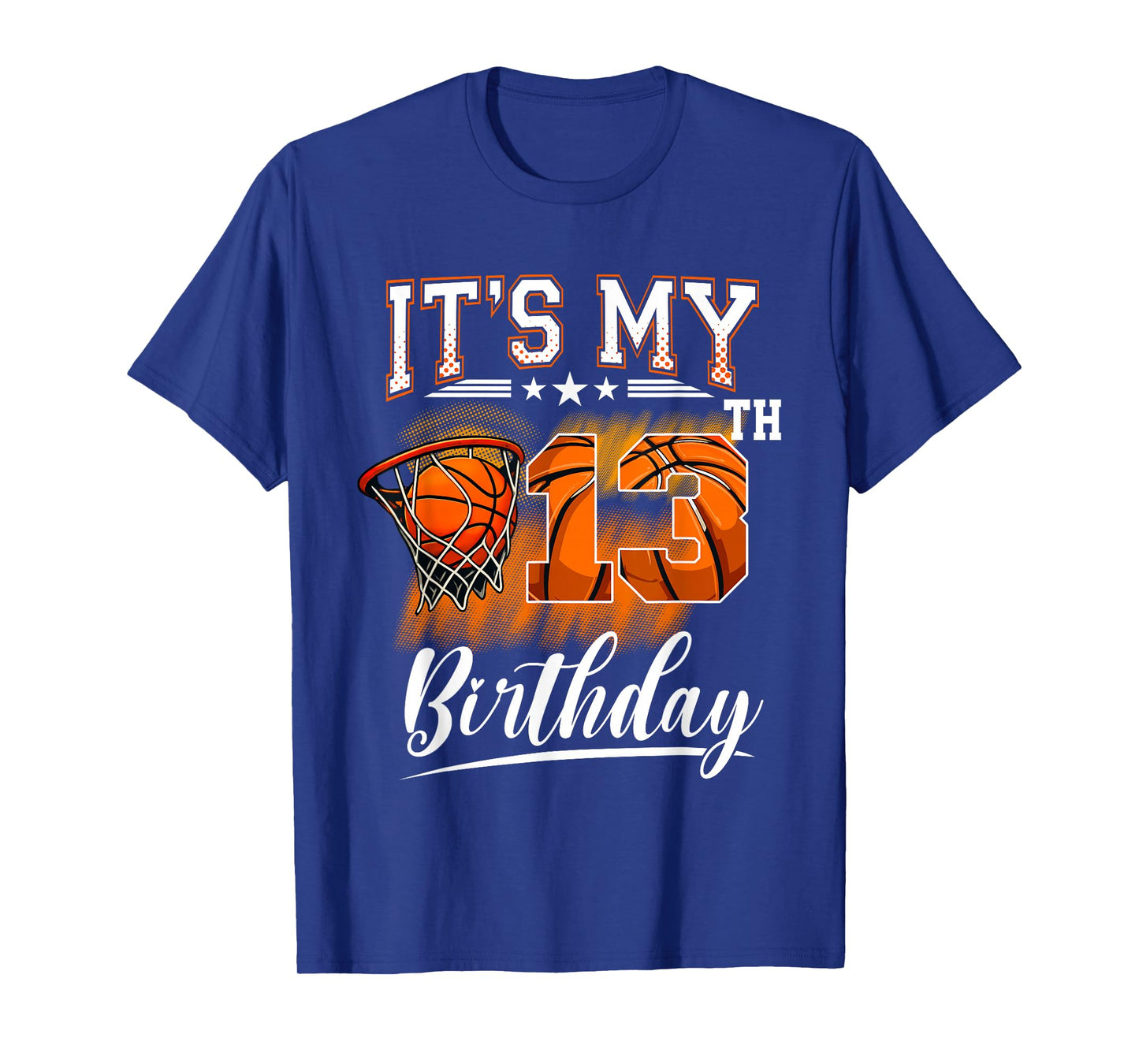 It's My 13th Birthday Basketball Theme 13 Years Old Birthday T-Shirt