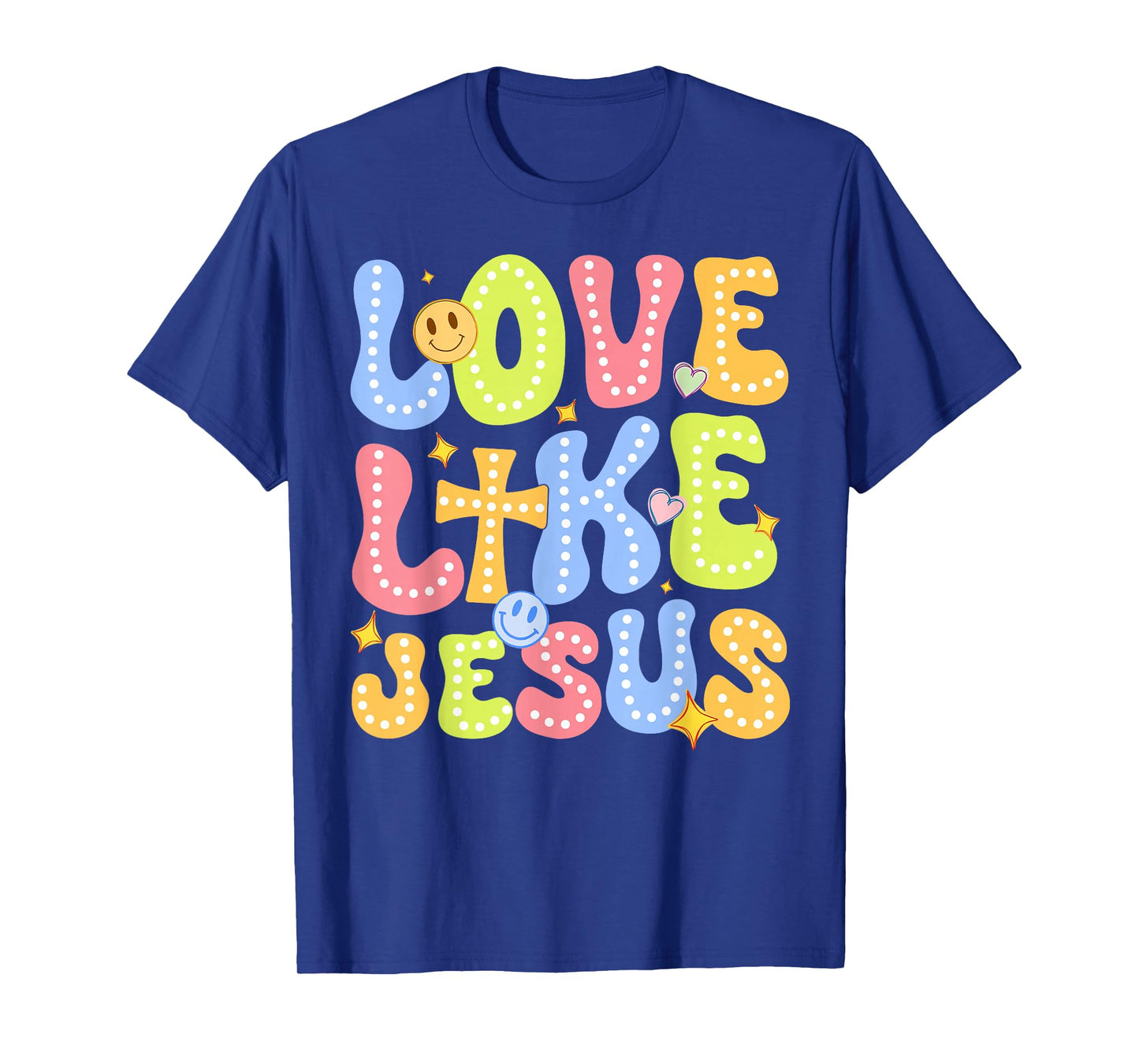 Love Like Jesus Groovy Valentine God Christian Boy Girl T-Shirt