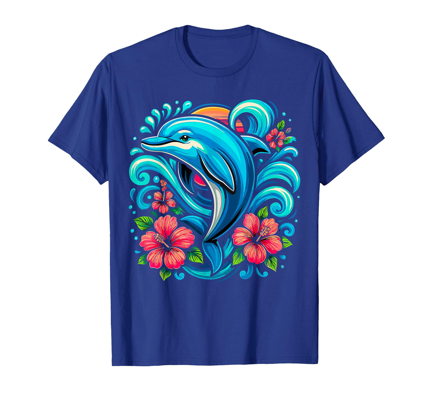 Cute Dolphin Floral T-Shirt