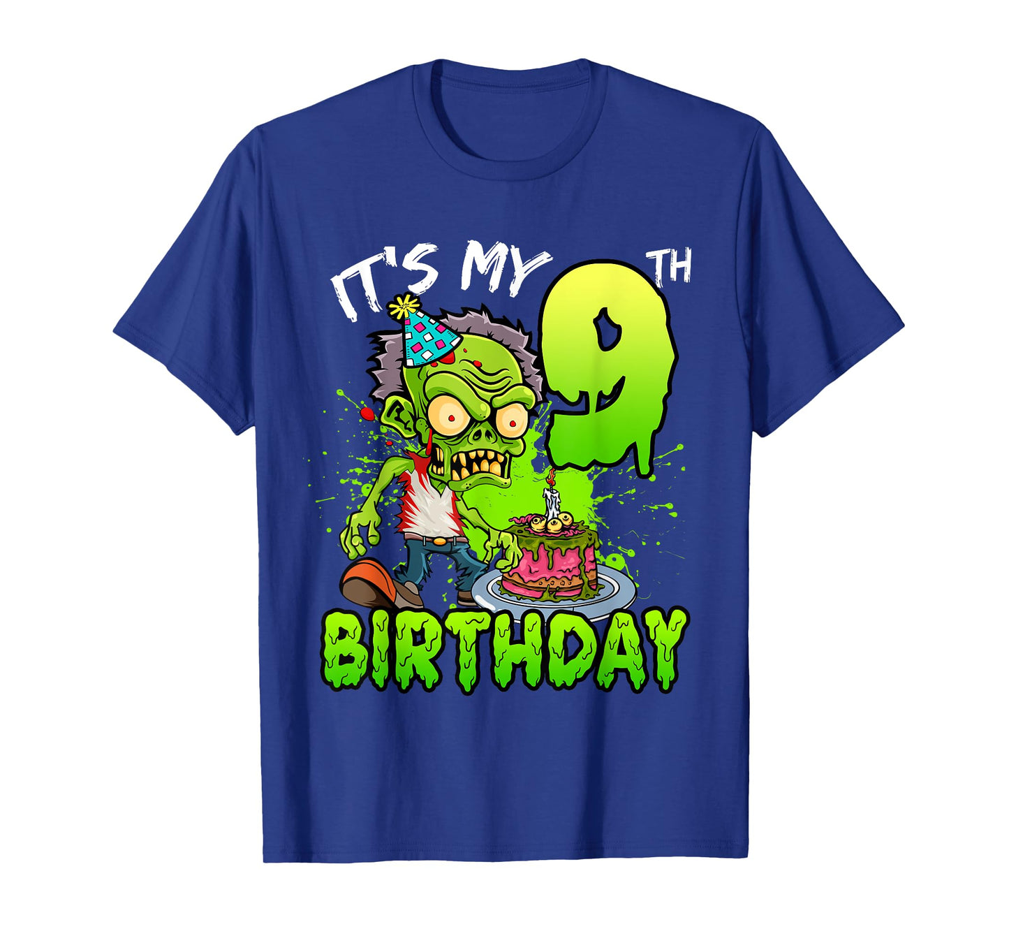 It's My 9th Birthday Zombie Lover 9 Year Old Boys Girls T-Shirt