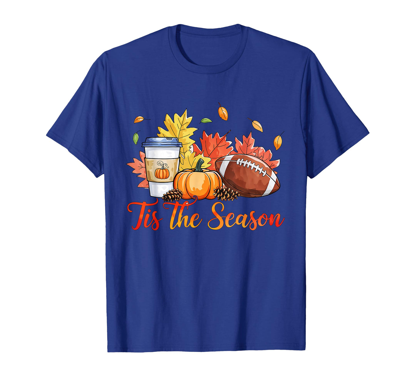 Tis The Season Football Fall Season Football Pumpkin Spice T-Shirt