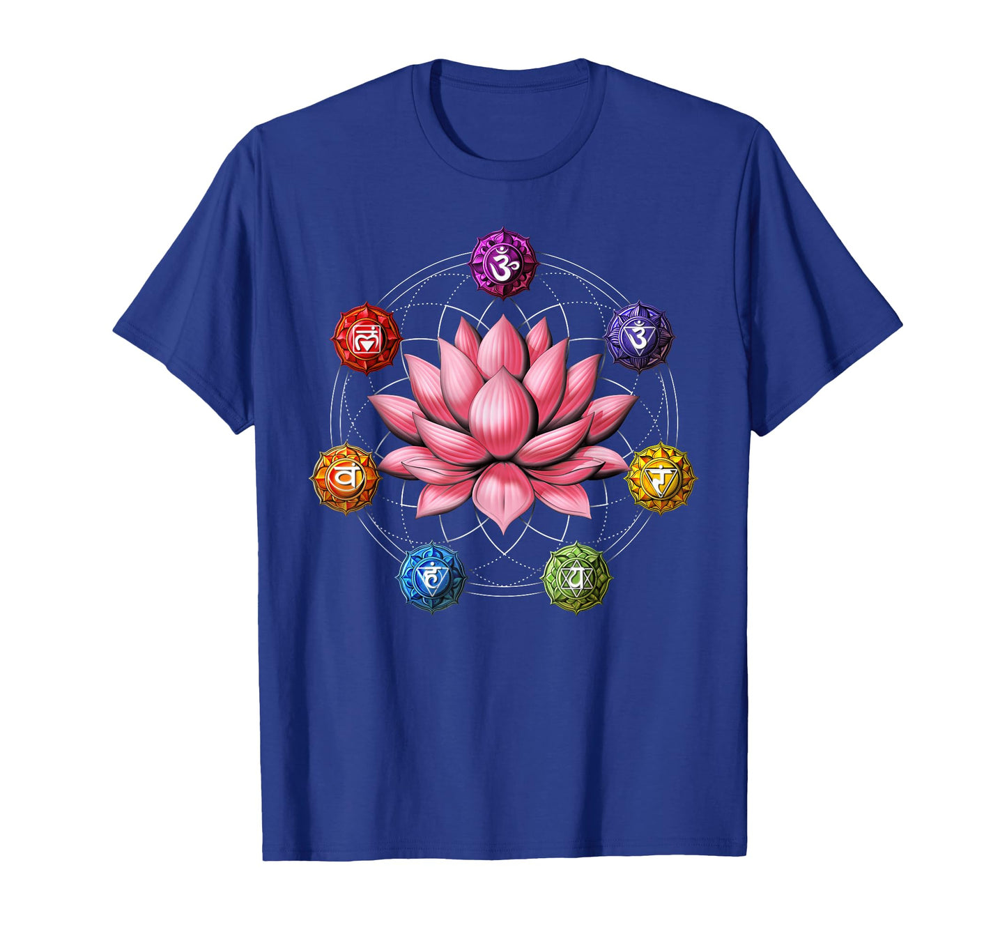 Lotus Flower Chakra Symbol Zen Yoga Sacred Geometry Buddhist T-Shirt