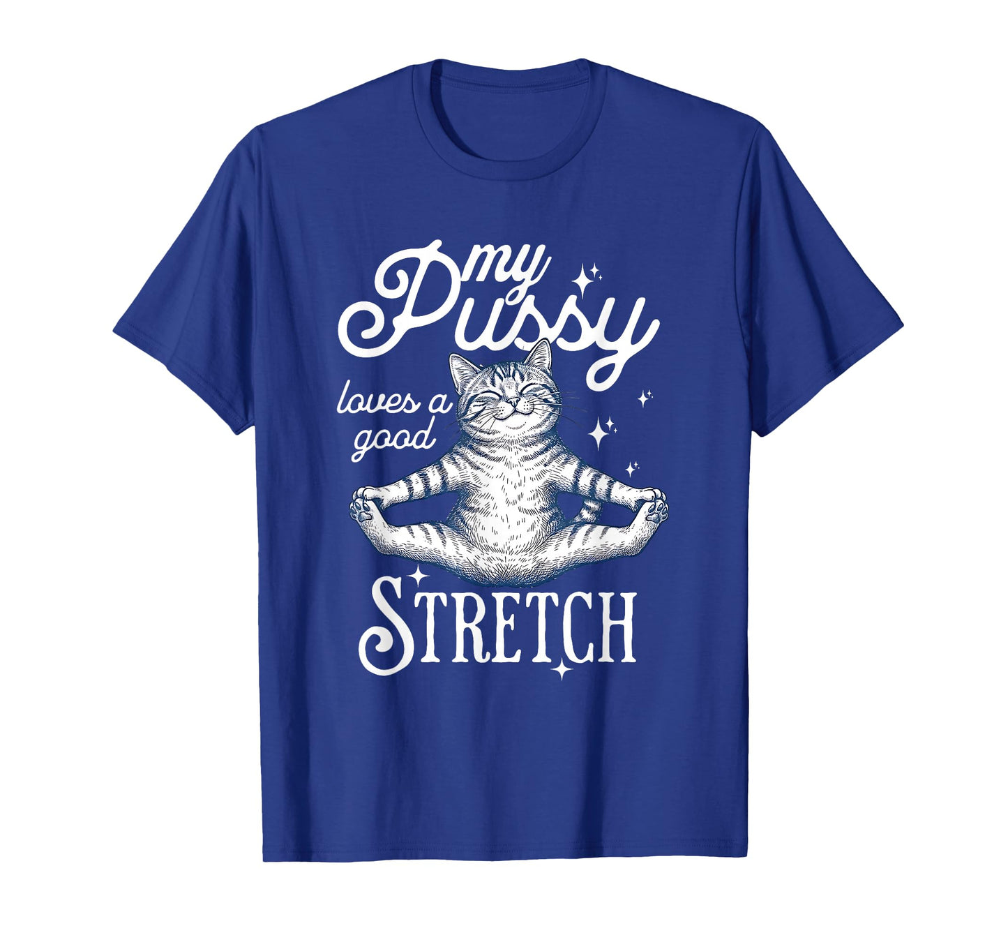 My Pussy Loves A Good Stretch Inappropriate Adult Joke Cat T-Shirt